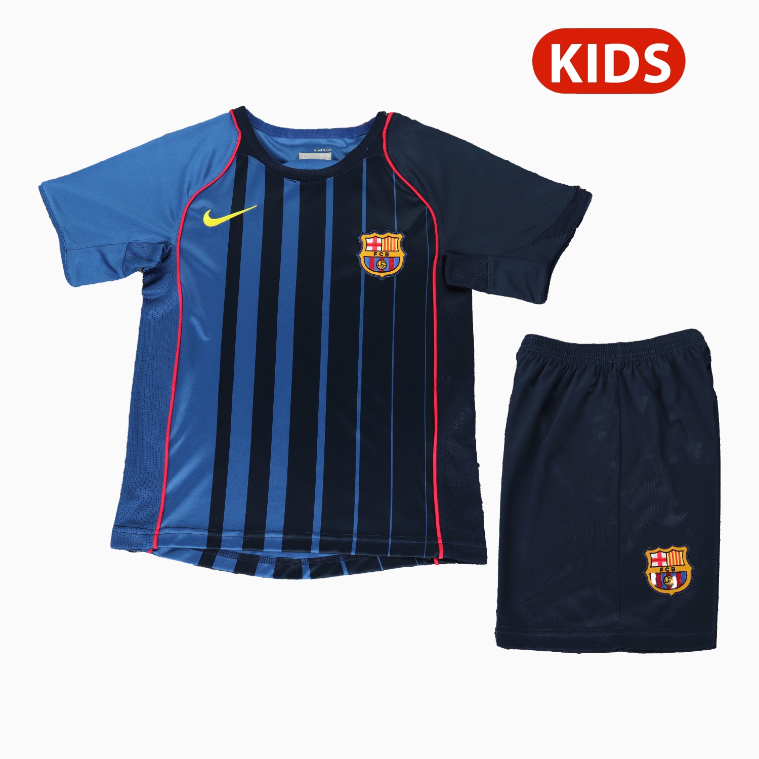 Retro Barcelona 2004-05 Away Kids Kit - JerseysGala