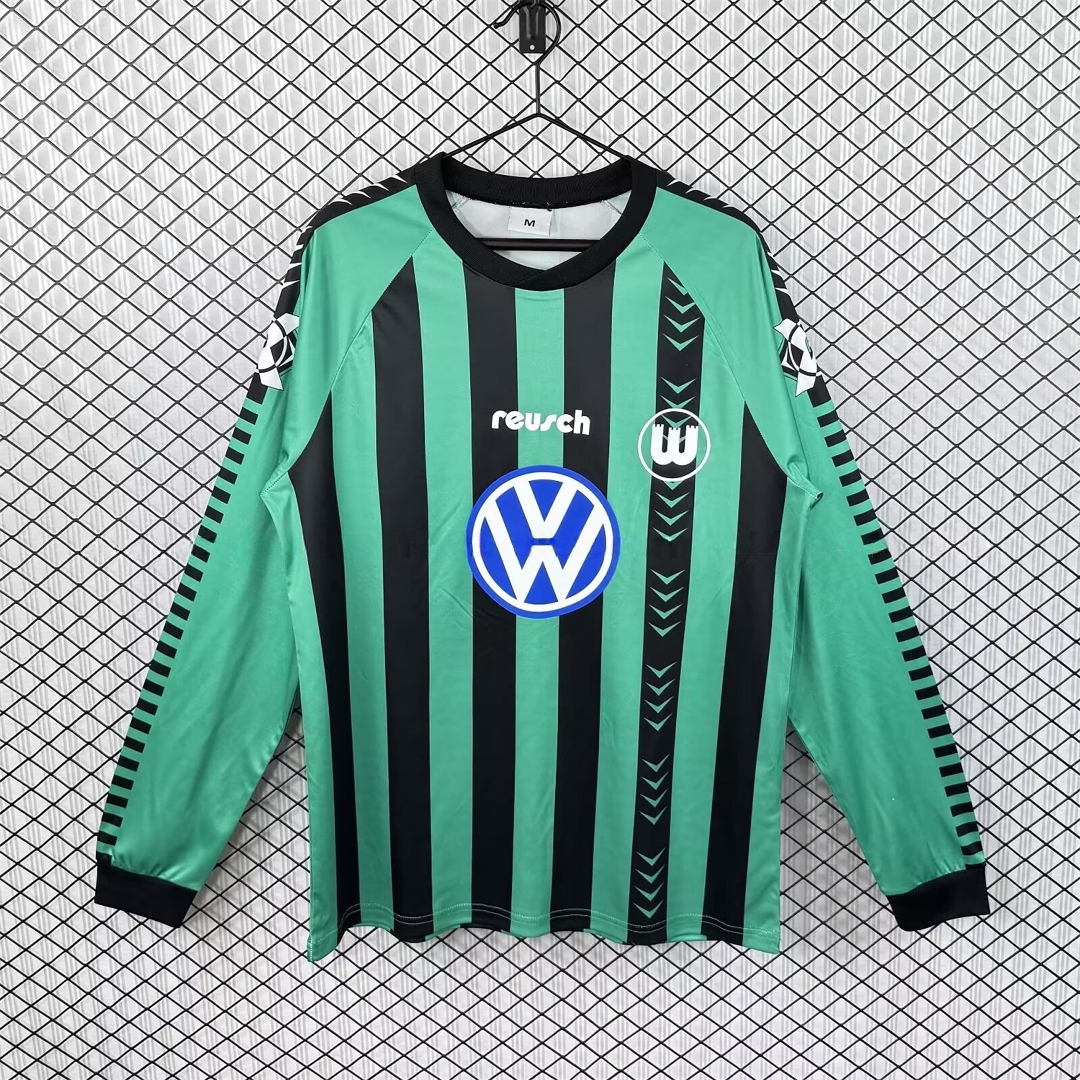 Retro Wolfsburg 1994-96 Away Long Sleeves Jersey - JerseysGala