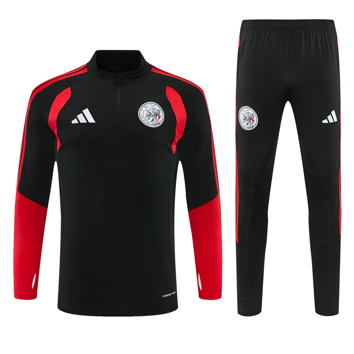 Ajax 26-27 Long Sleeve Training Set - Black Top & Black Pants - JerseysGala
