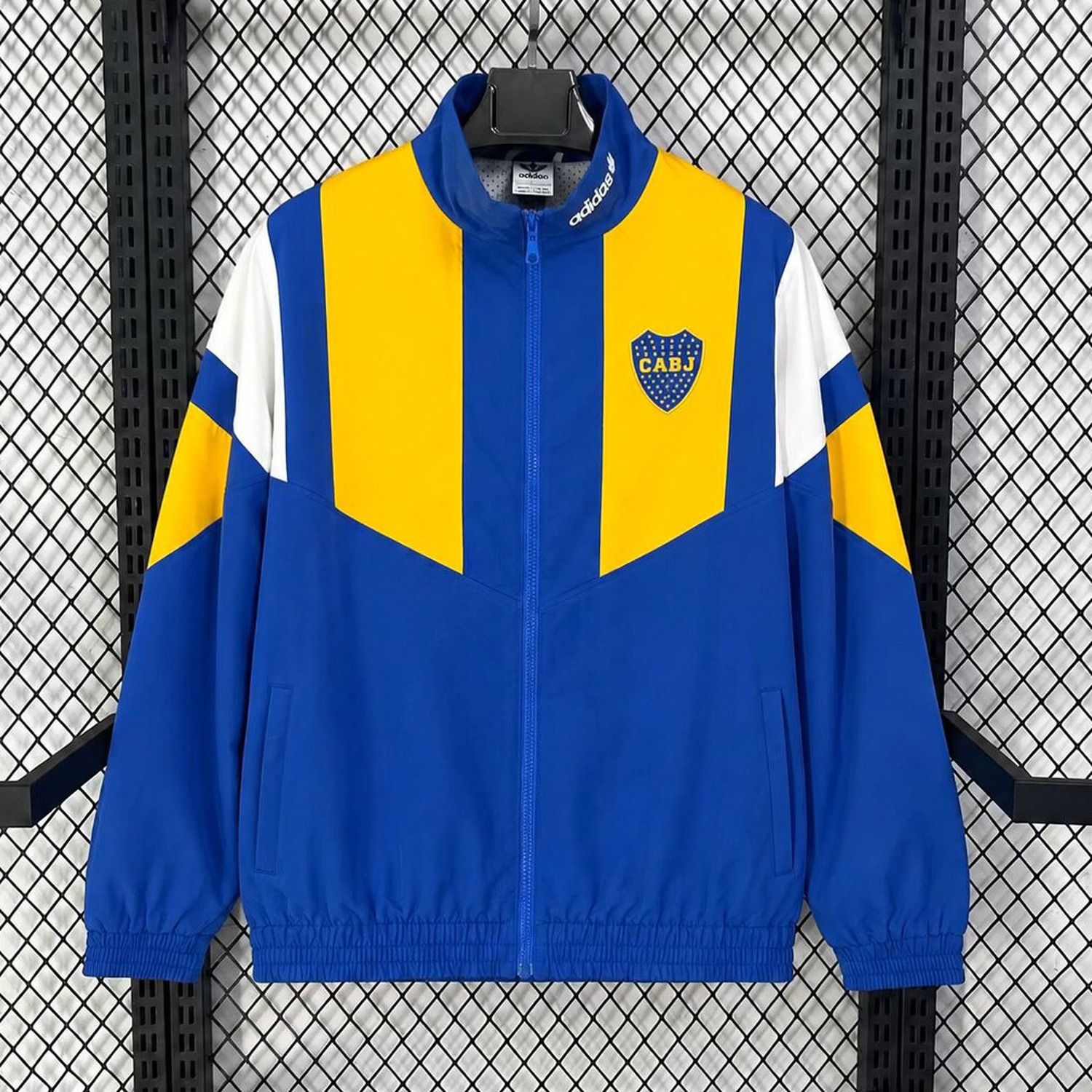 Boca Juniors 26-27 EQT Blue Yellow Windbreaker Jacket - JerseysGala