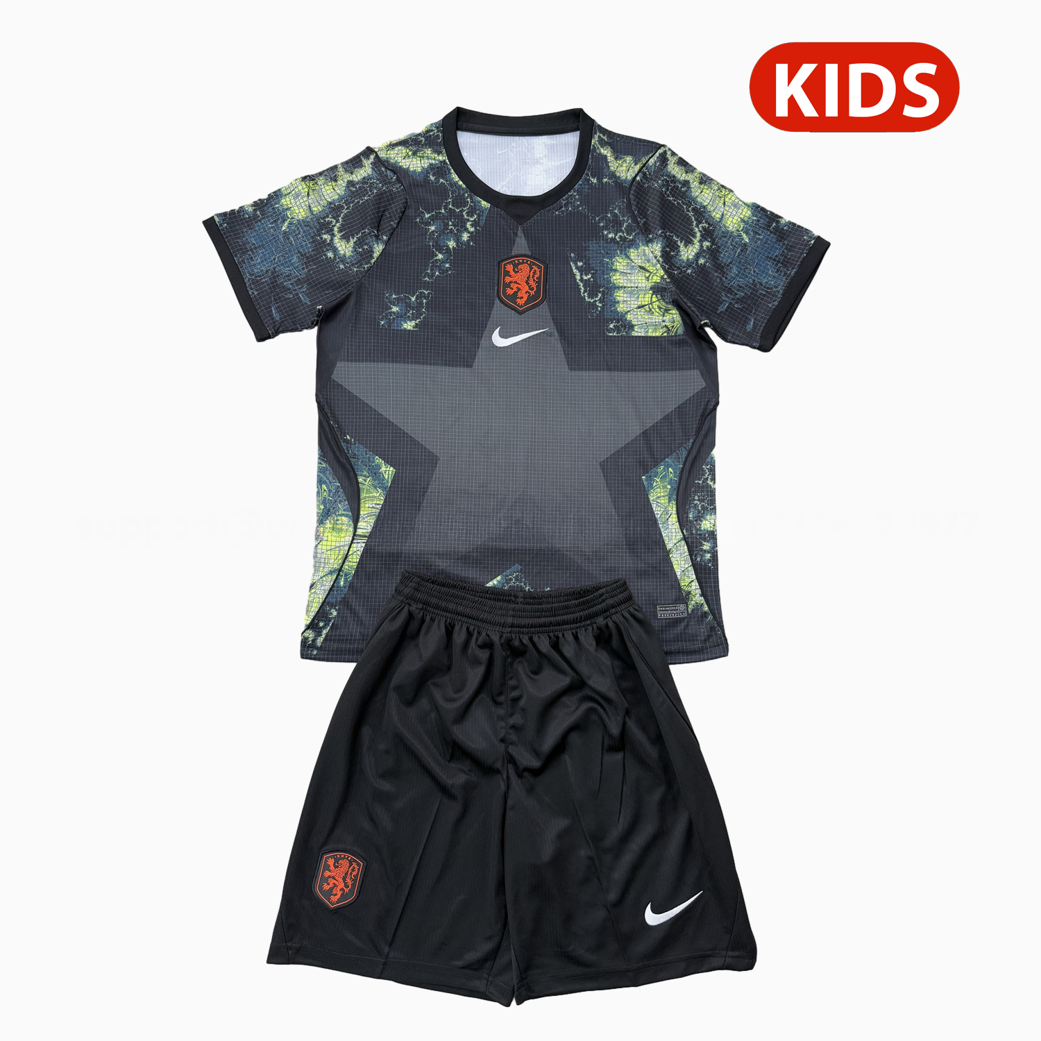 Netherlands 2026 Black Goalkeeper Kids Kit - JerseysGala