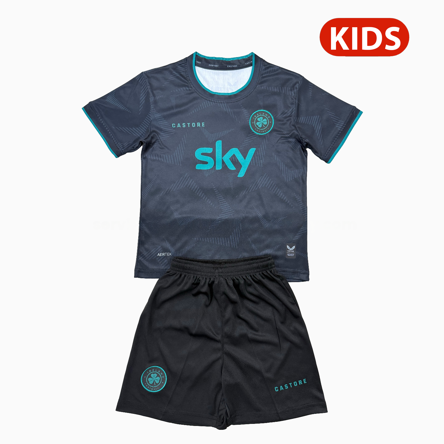 Ireland 25-26 Grey Concept Kids Kit - JerseysGala