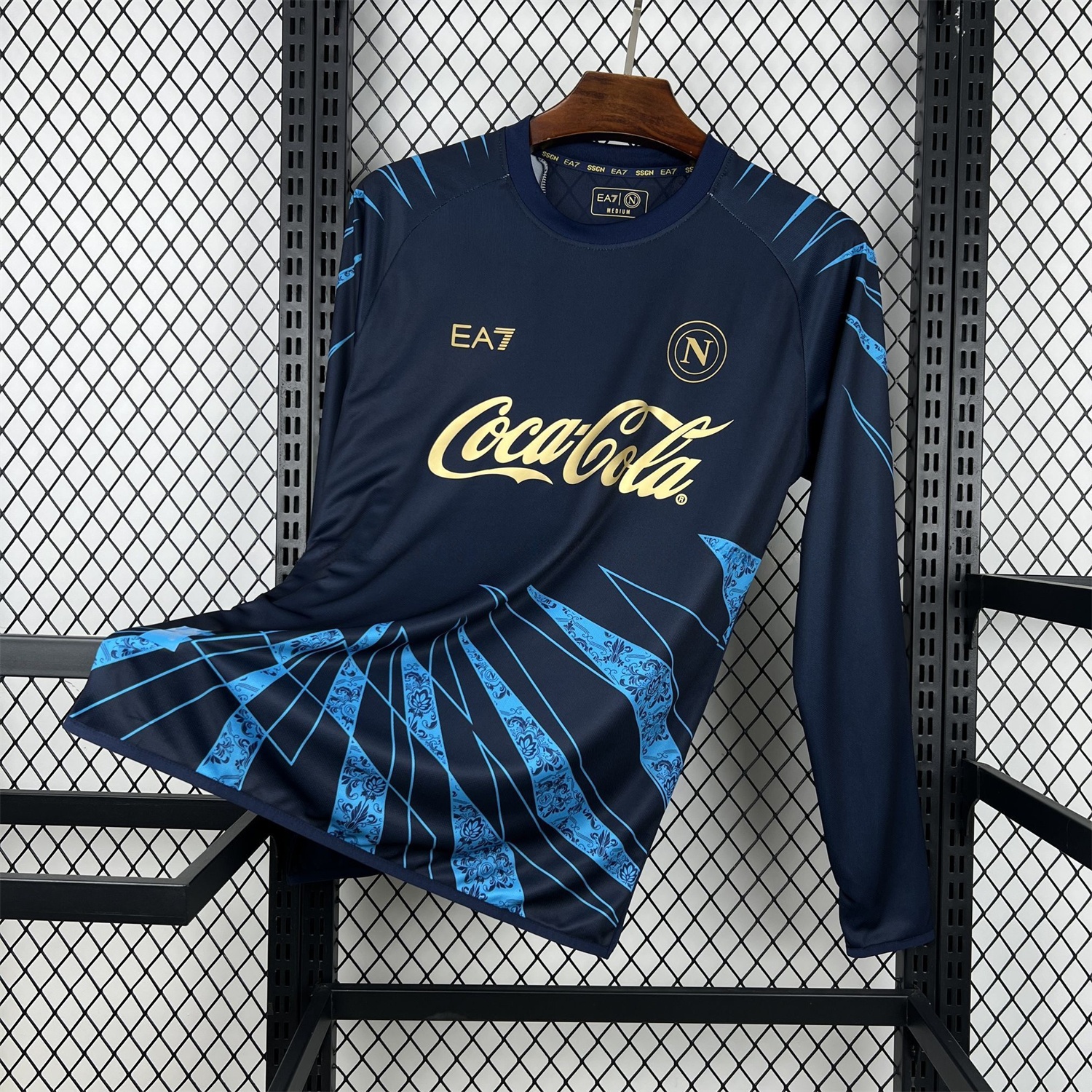 Napoli 25-26 CocaCola Dark Blue Special Long Sleeves Jersey - Fans Version - JerseysGala
