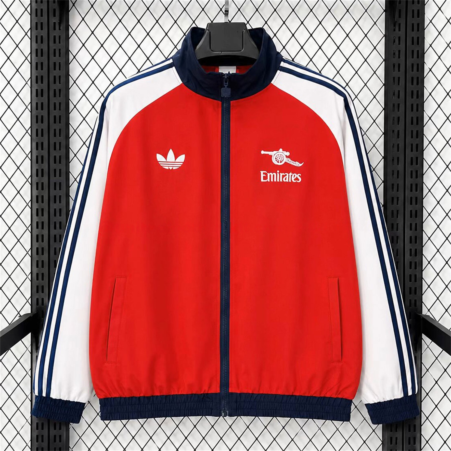 Arsenal 25-26 Originals Trefoil Windbreaker Jacket - Red - JerseysGala