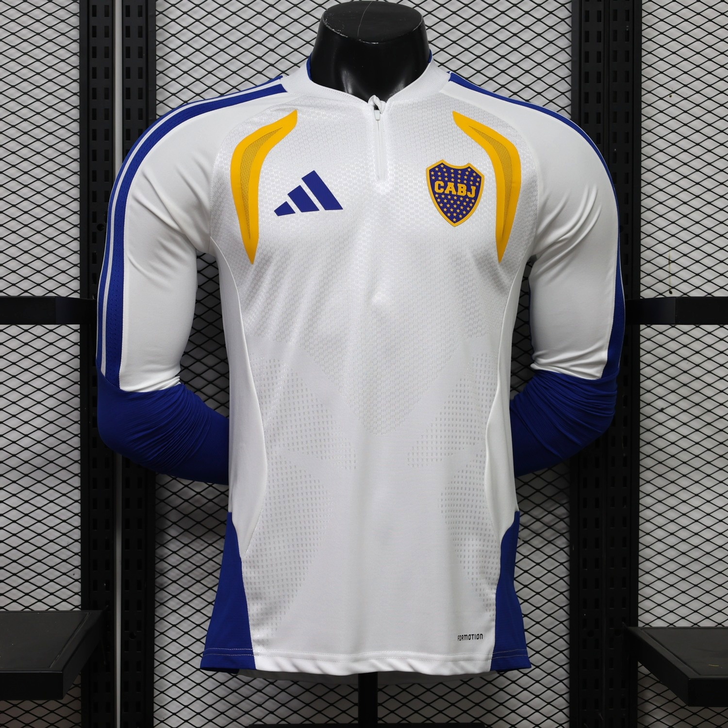 Boca Juniors 26-27 White Blue Long Sleeves Training Jersey - Player Version - JerseysGala