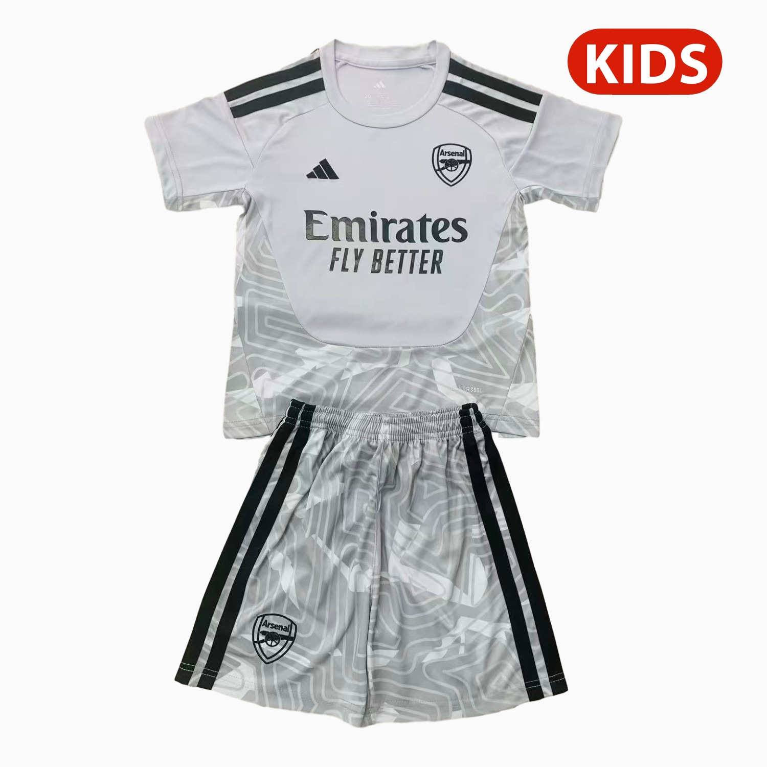 Arsenal 26-27 Grey Goalkeeper Kids Kit - JerseysGala