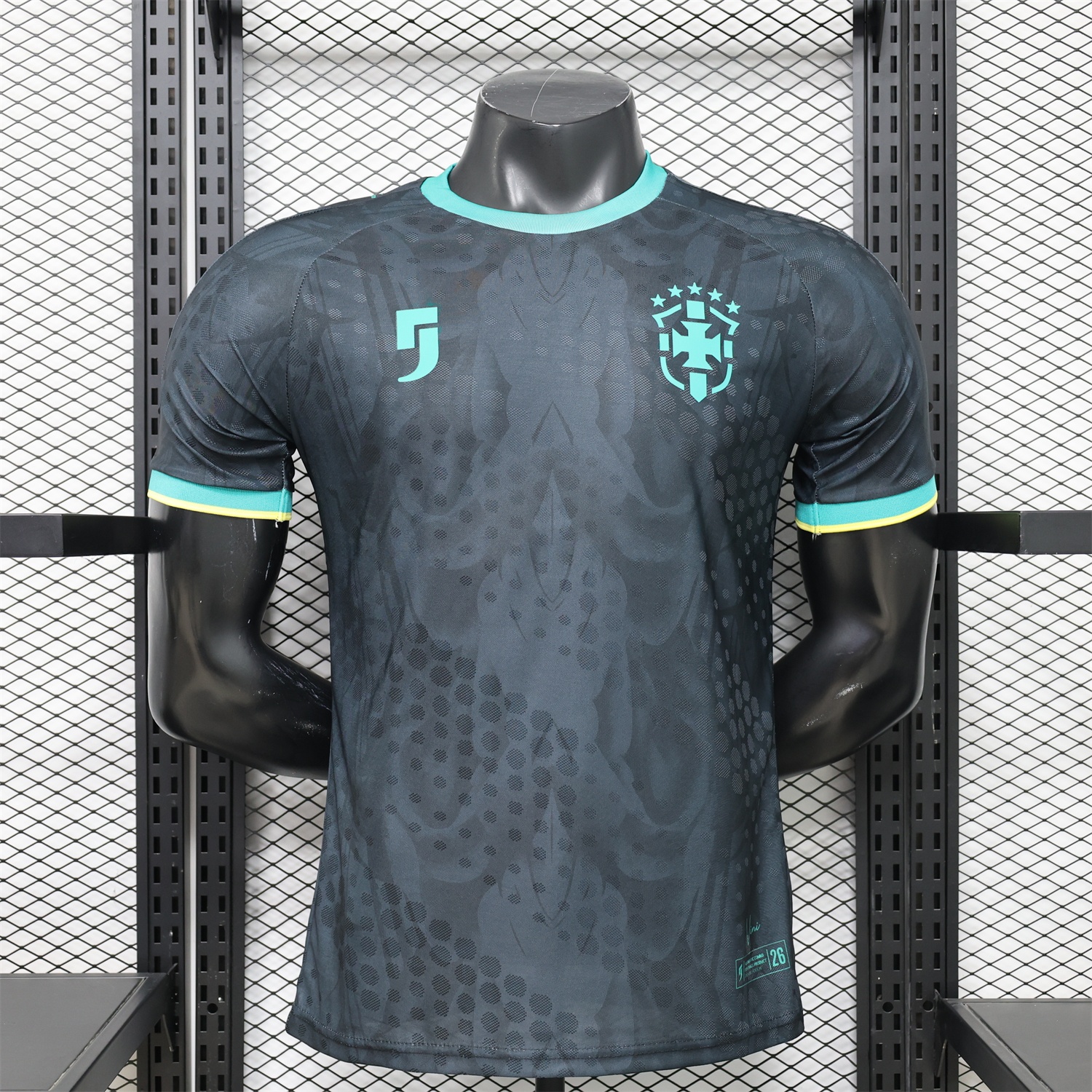 Brazil 2026 Black With Mint Green Special Jersey - Player Version - JerseysGala