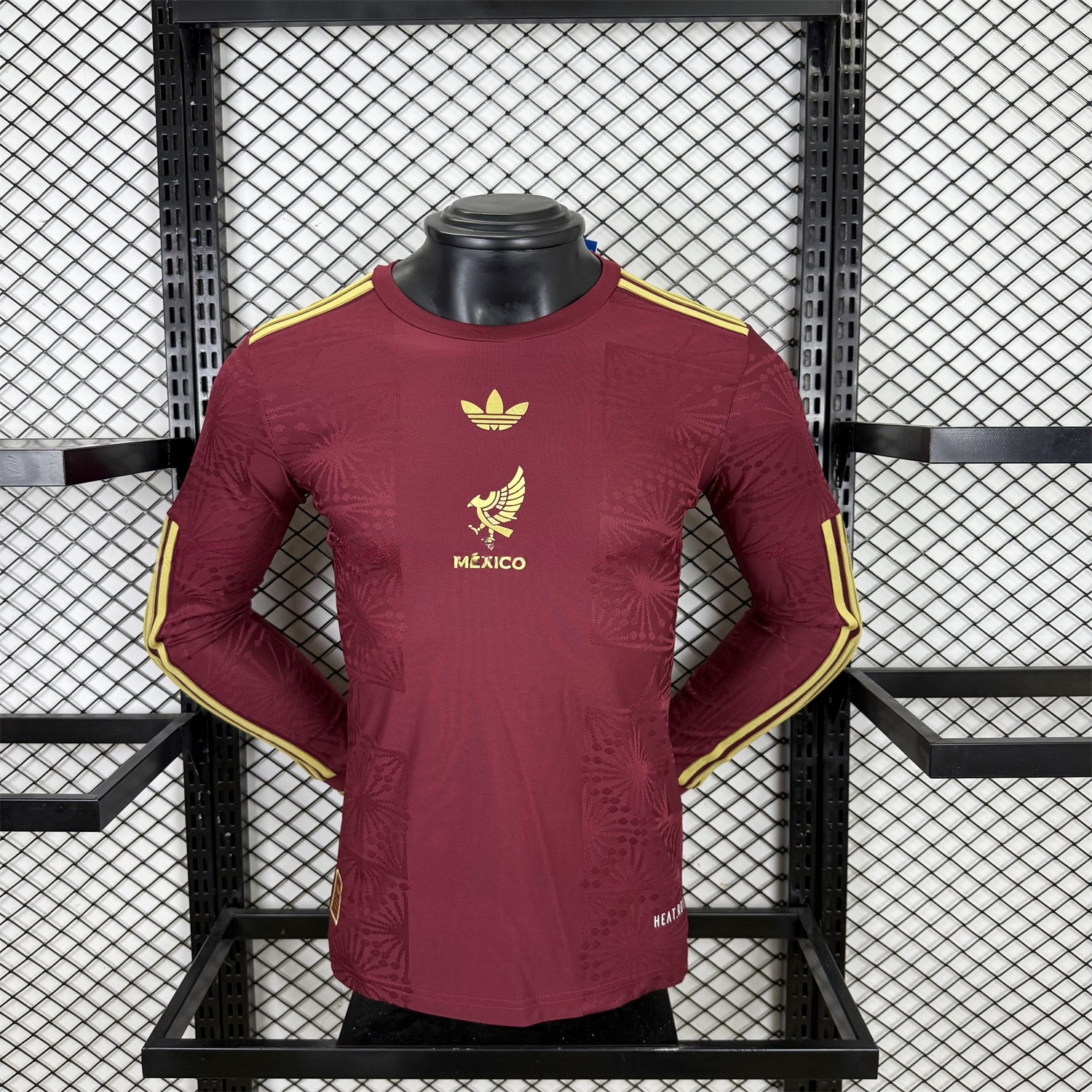 Mexico 2025 Gold Cup Red Long Sleeves Jersey - Player Version - JerseysGala
