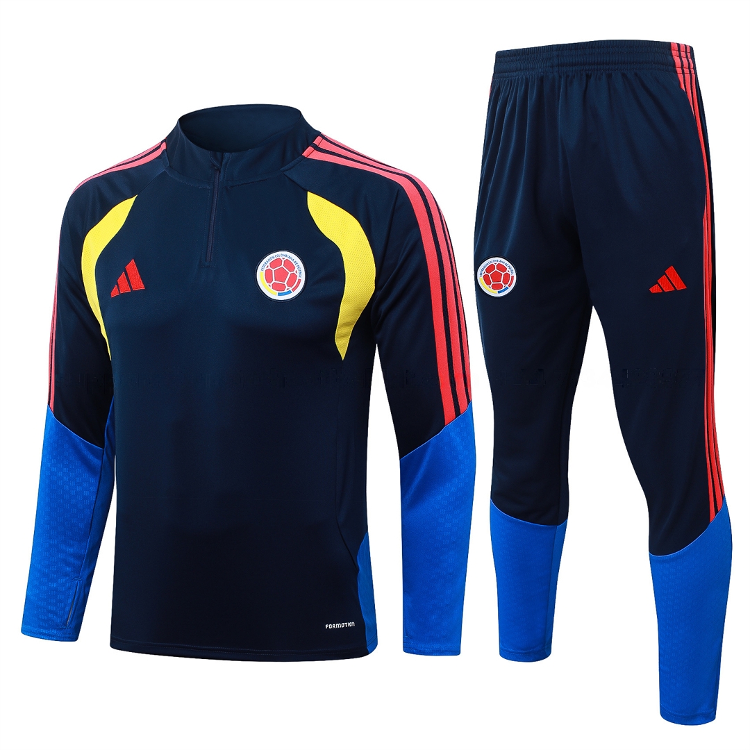Colombia 2026 Long Sleeve Training Set - Black Top & Black Pants - JerseysGala