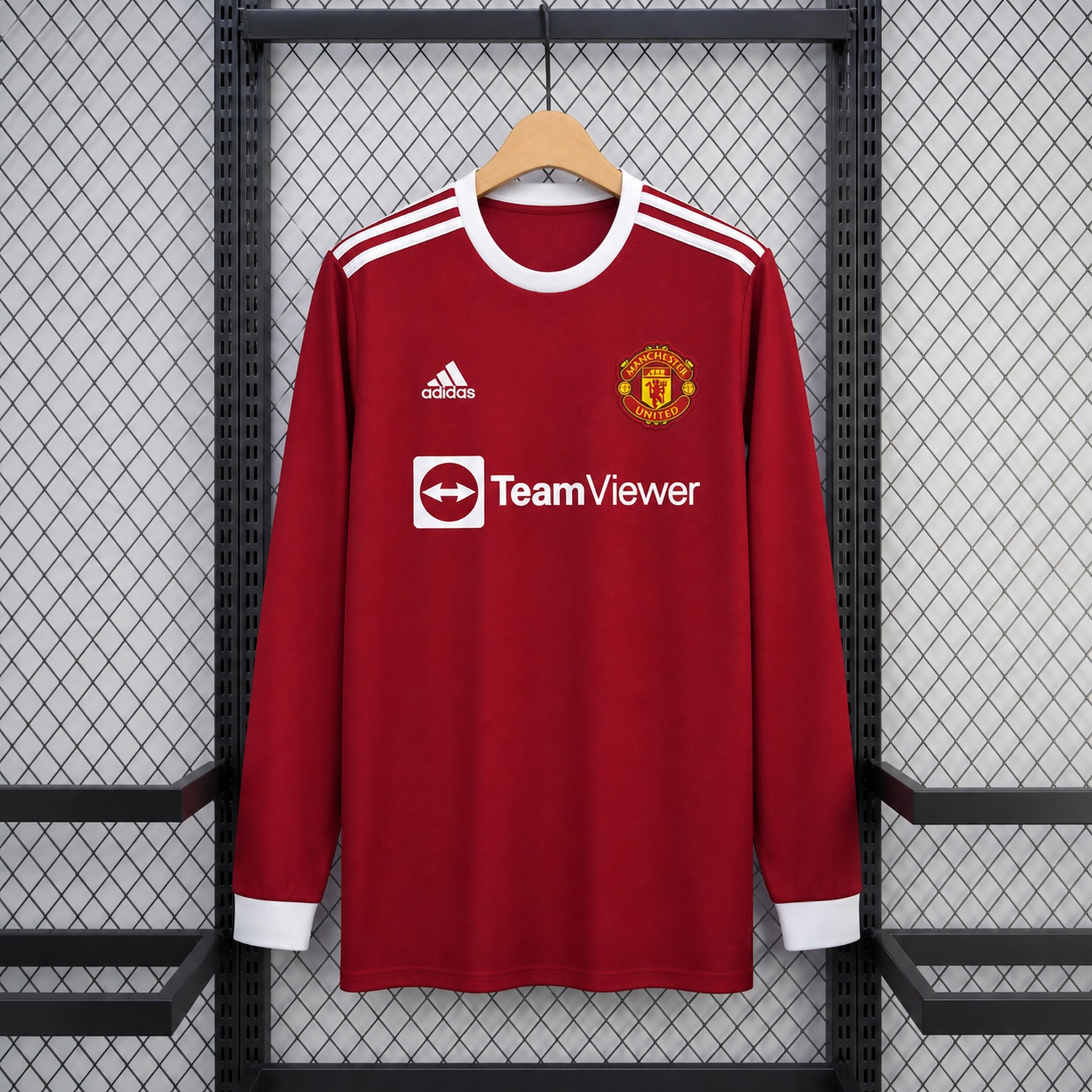 Retro Manchester United 2021-22 Home Long Sleeves Jersey - JerseysGala