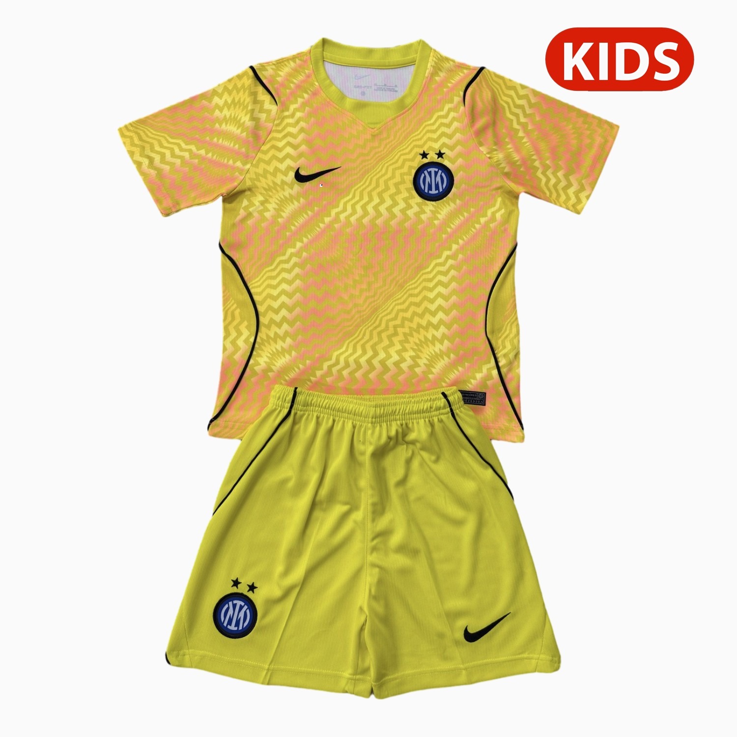 Inter Milan 26-27 Yellow Goalkeeper Kids Kit - JerseysGala