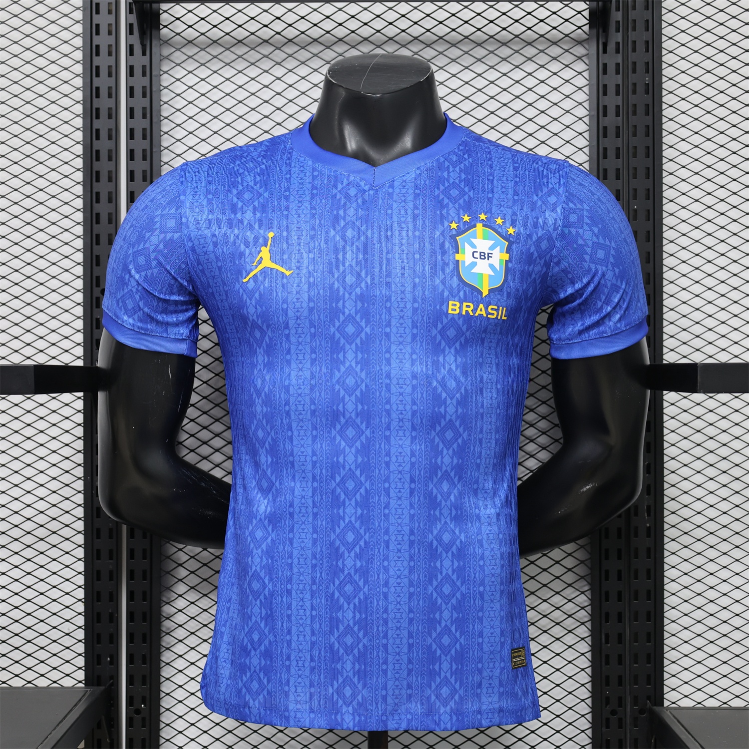 Brazil 2026 Diamond Texture Blue Special Jersey - Player Version - JerseysGala