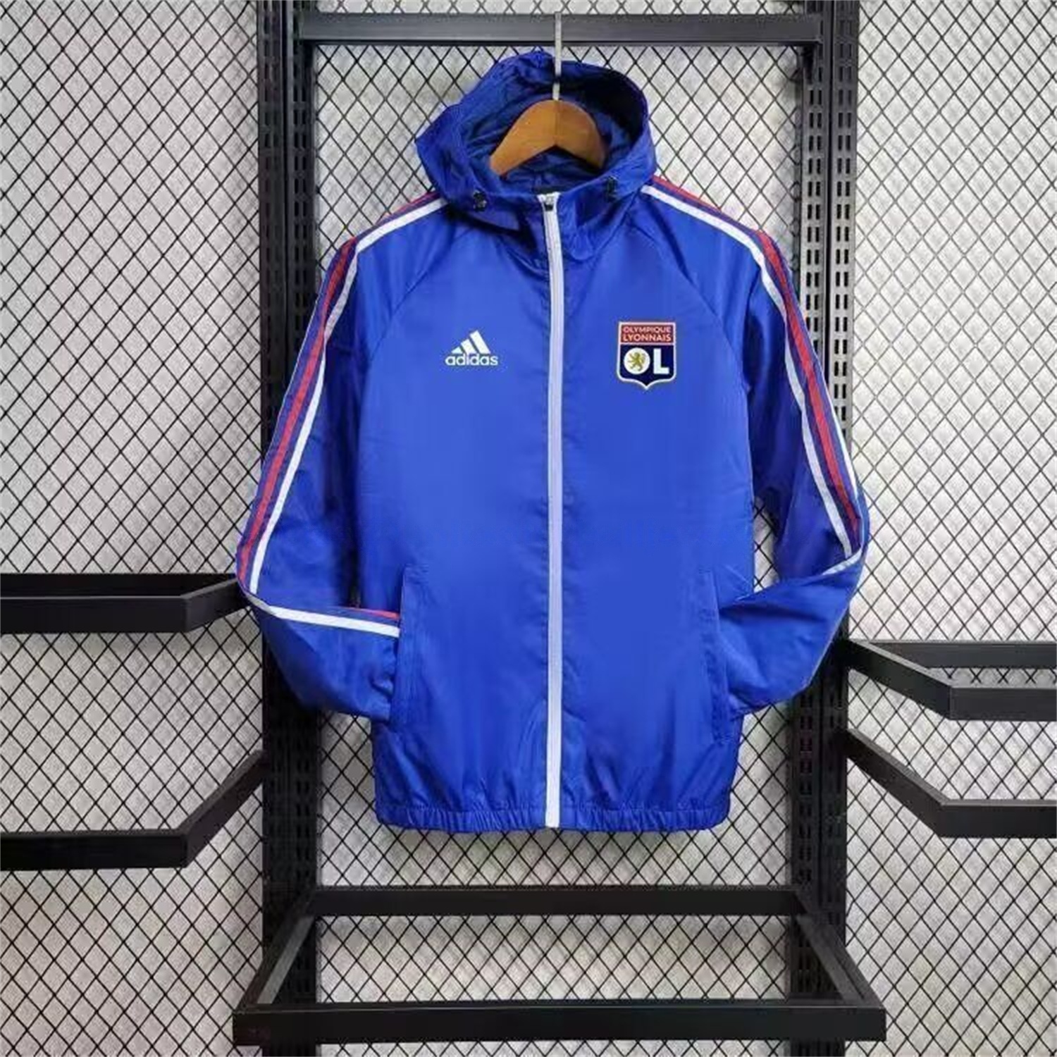 Lyon 25-26 Training Windbreaker Jacket - Blue - JerseysGala