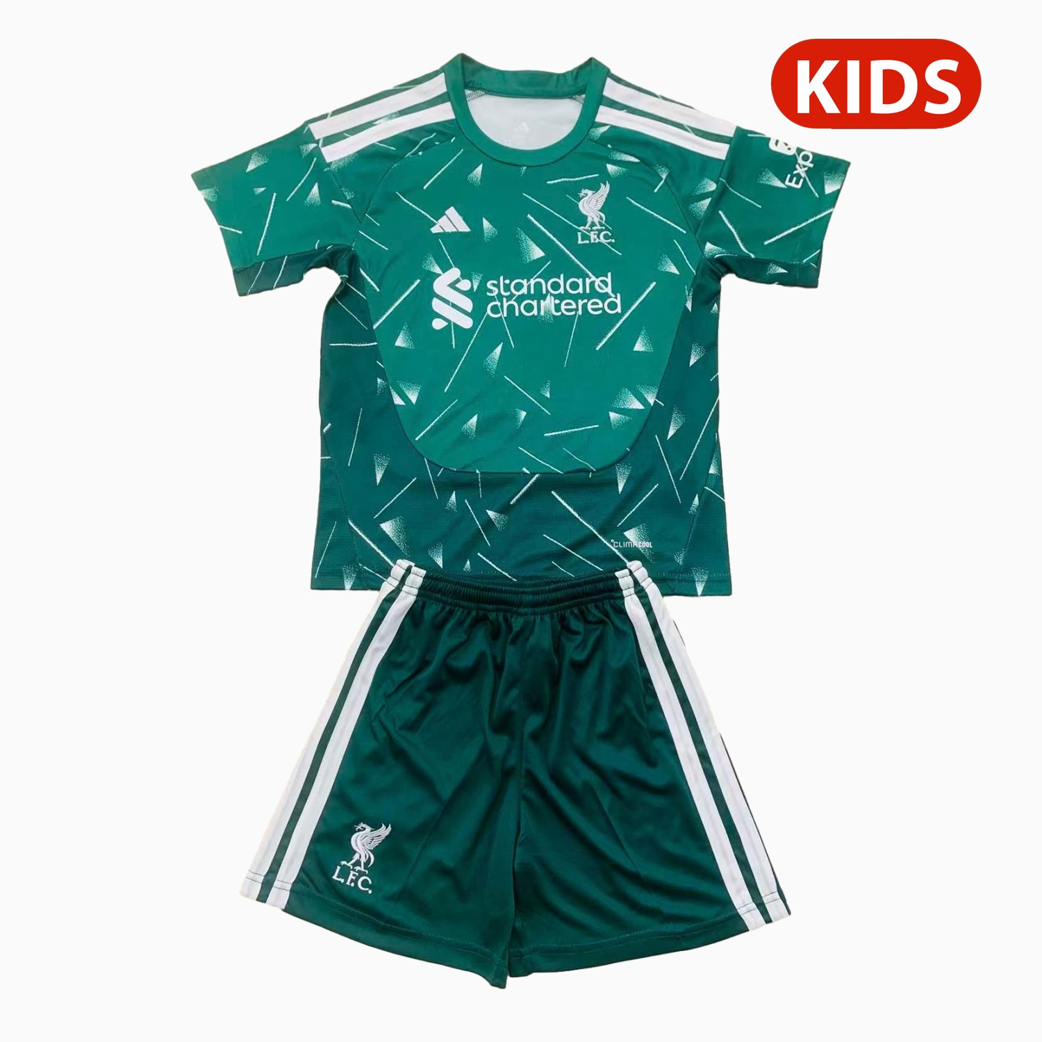 Liver.pool 26-27 Green Goalkeeper Kids Kit - JerseysGala