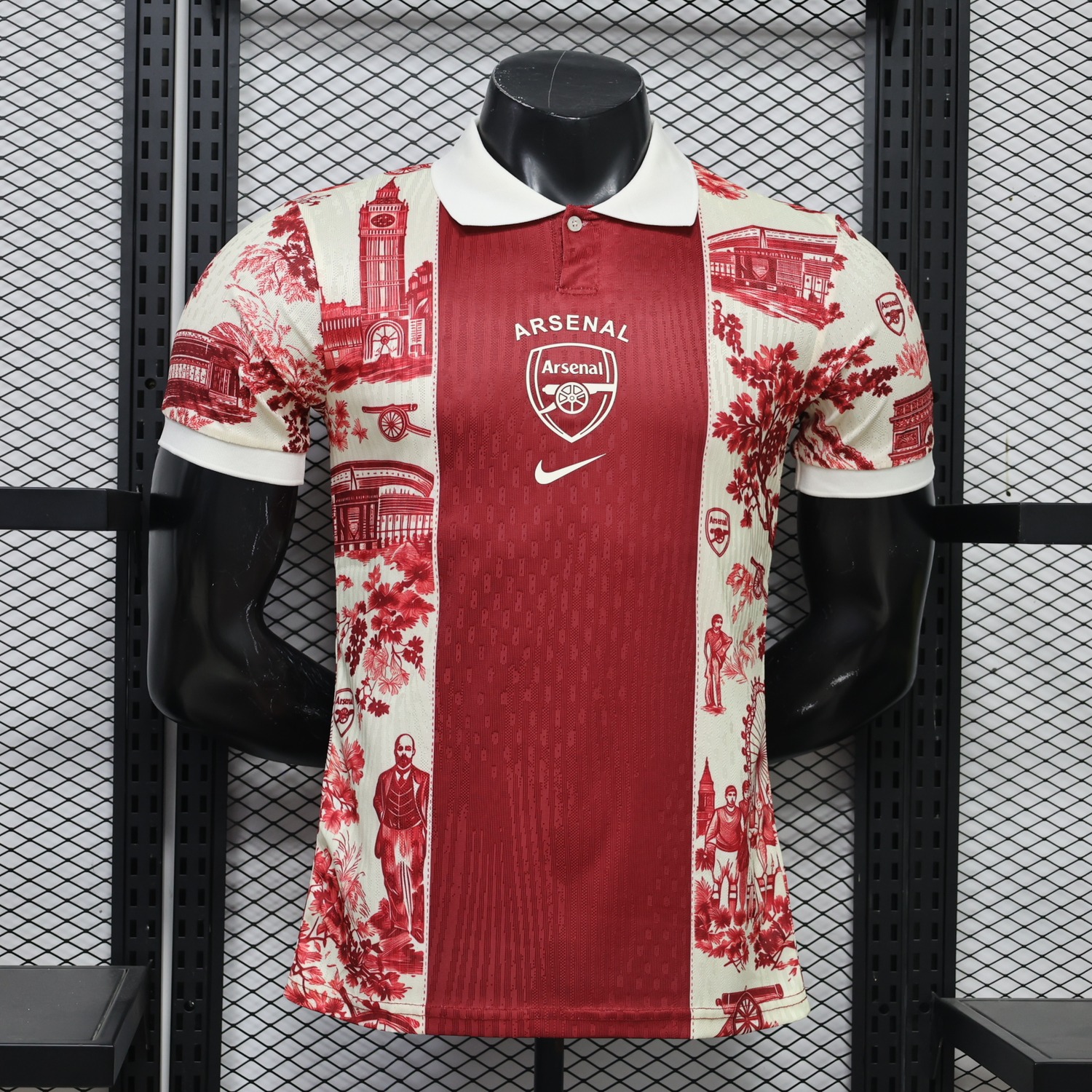 Arsenal 26-27 Cream Red Floral Special Jersey - Player Version - JerseysGala
