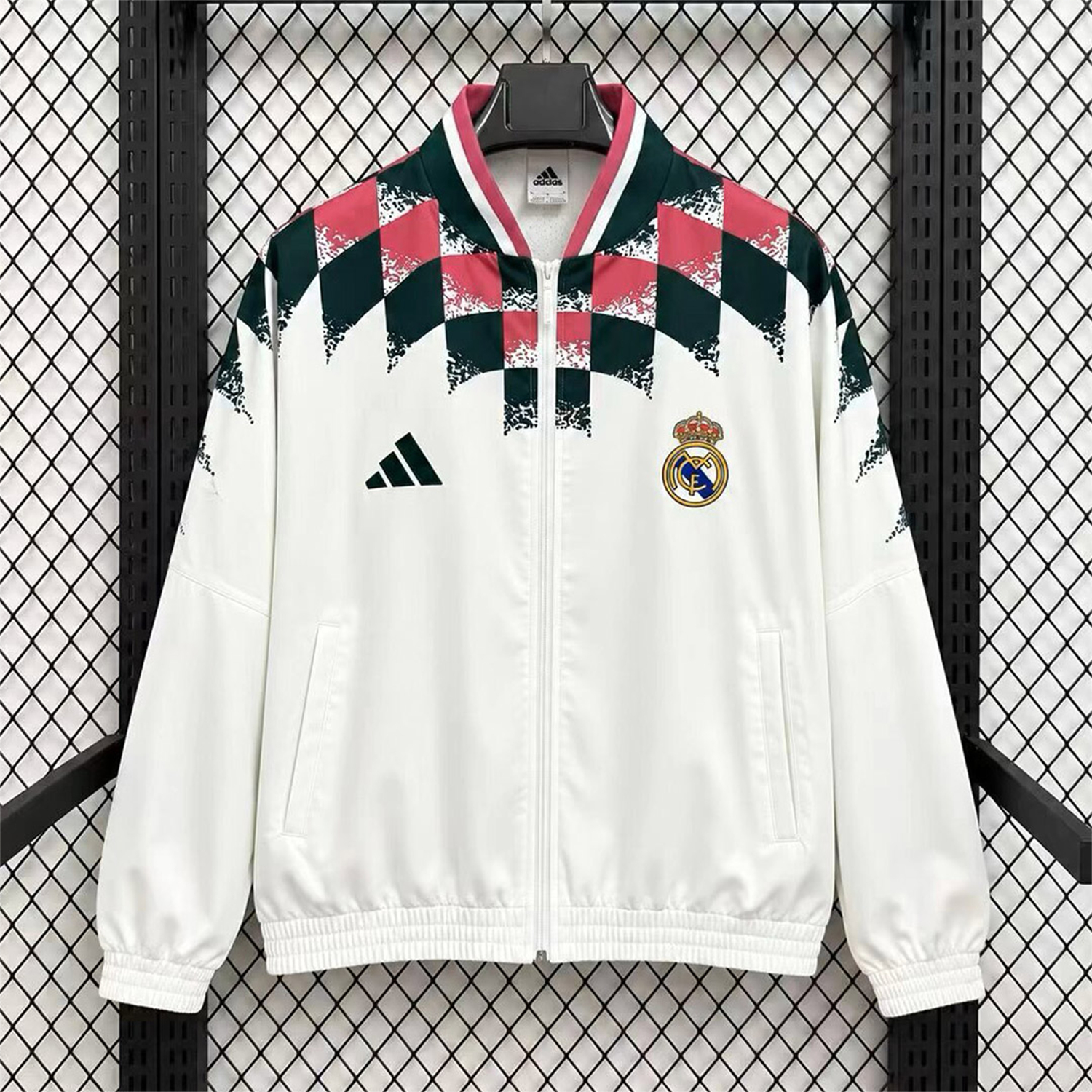 Real Madrid 26-27 Track Windbreaker Jacket - White - JerseysGala