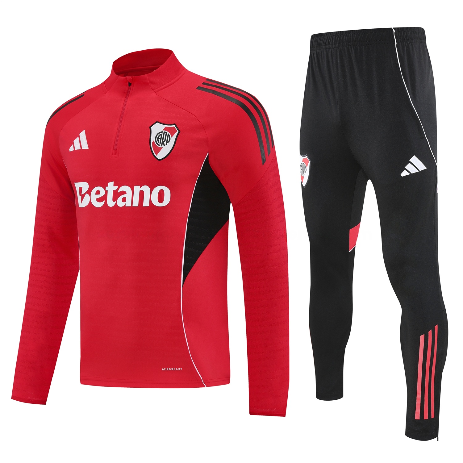 River Plate 25-26 Long Sleeves Training Set - Red Top & Black Pants - JerseysGala