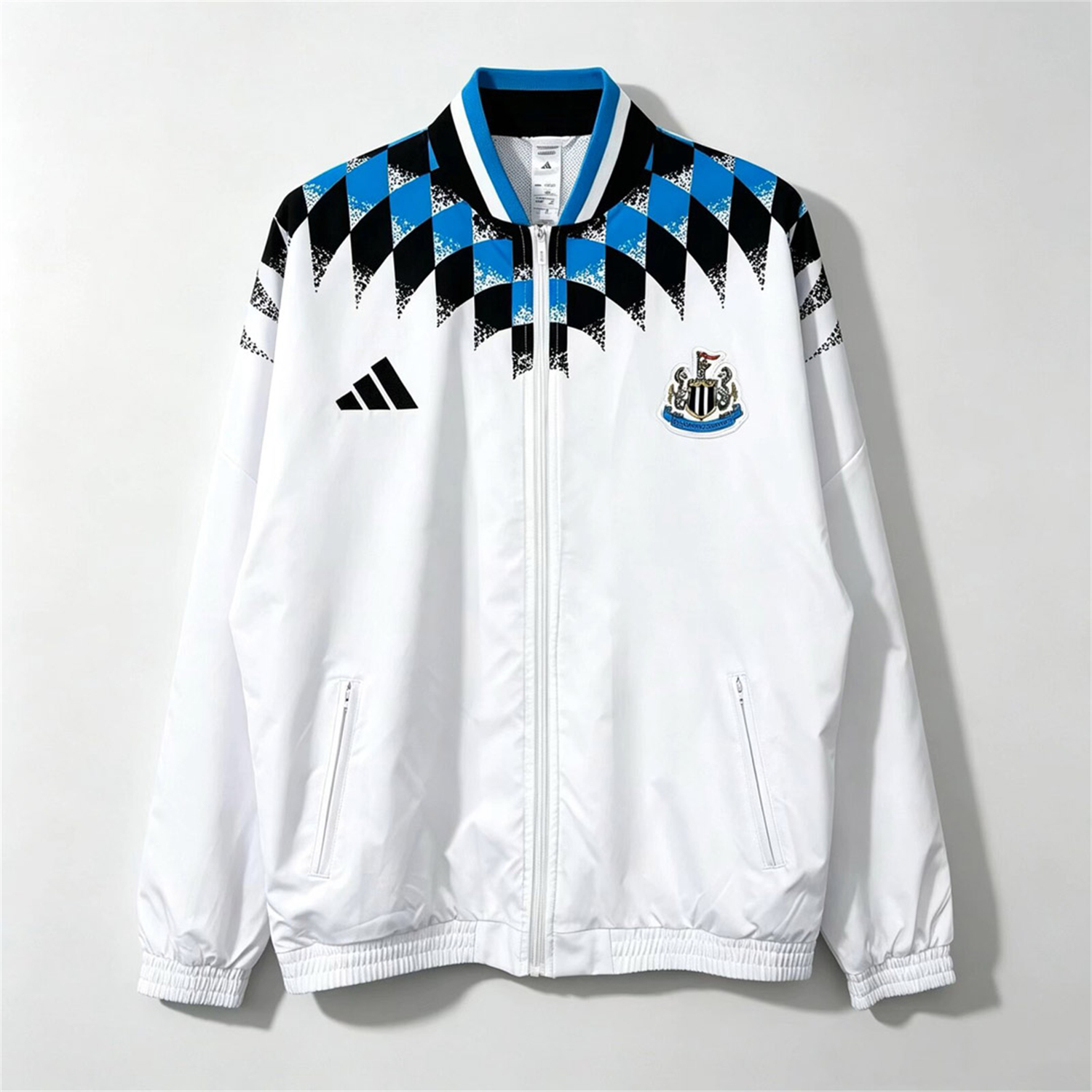 Newcastle United 26-27 Track Windbreaker Jacket - White - JerseysGala