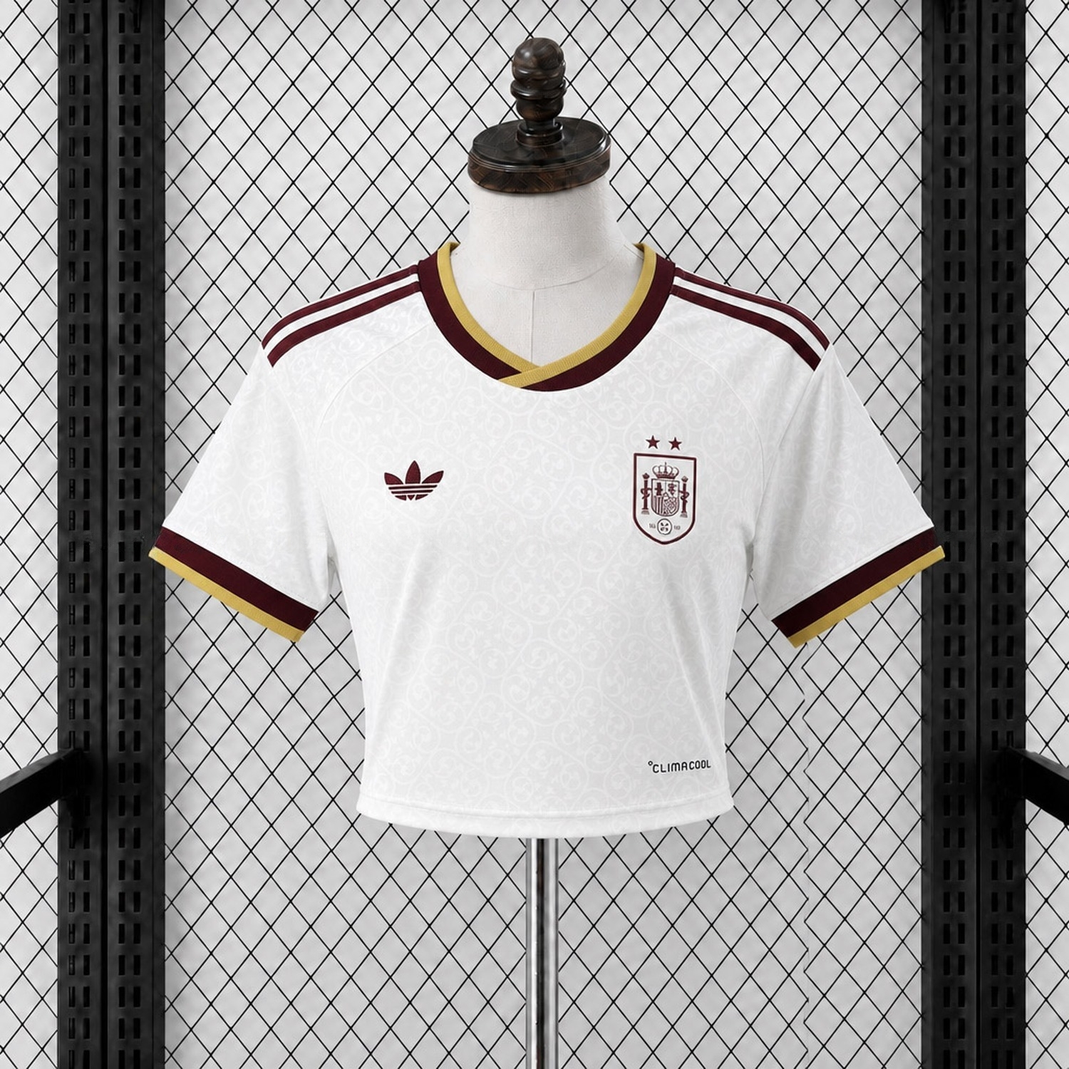 Women's Spain 2026 Away Cropped Jersey - Fans Version - JerseysGala