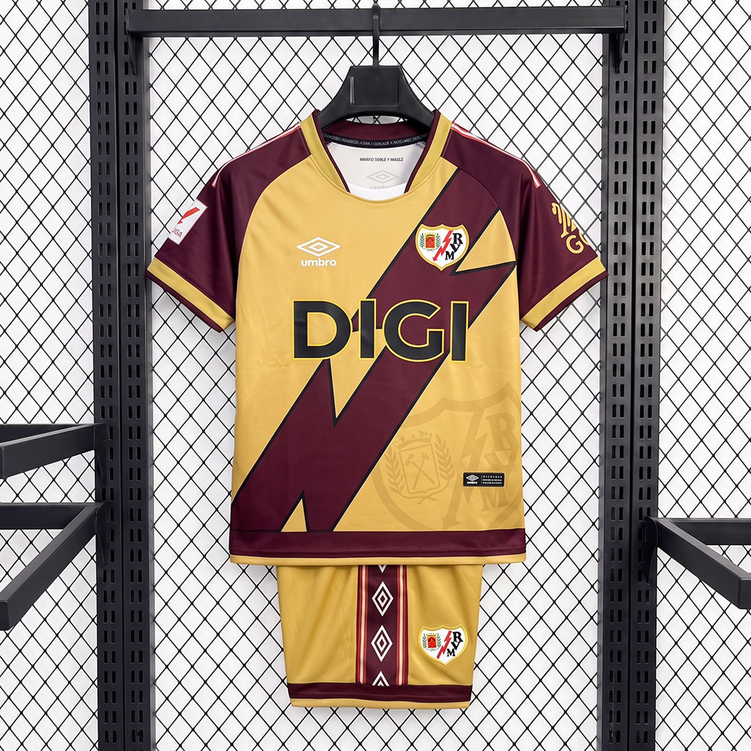 Rayo Vallecano 26-27 Third Yellow And Red Kids Kit - JerseysGala