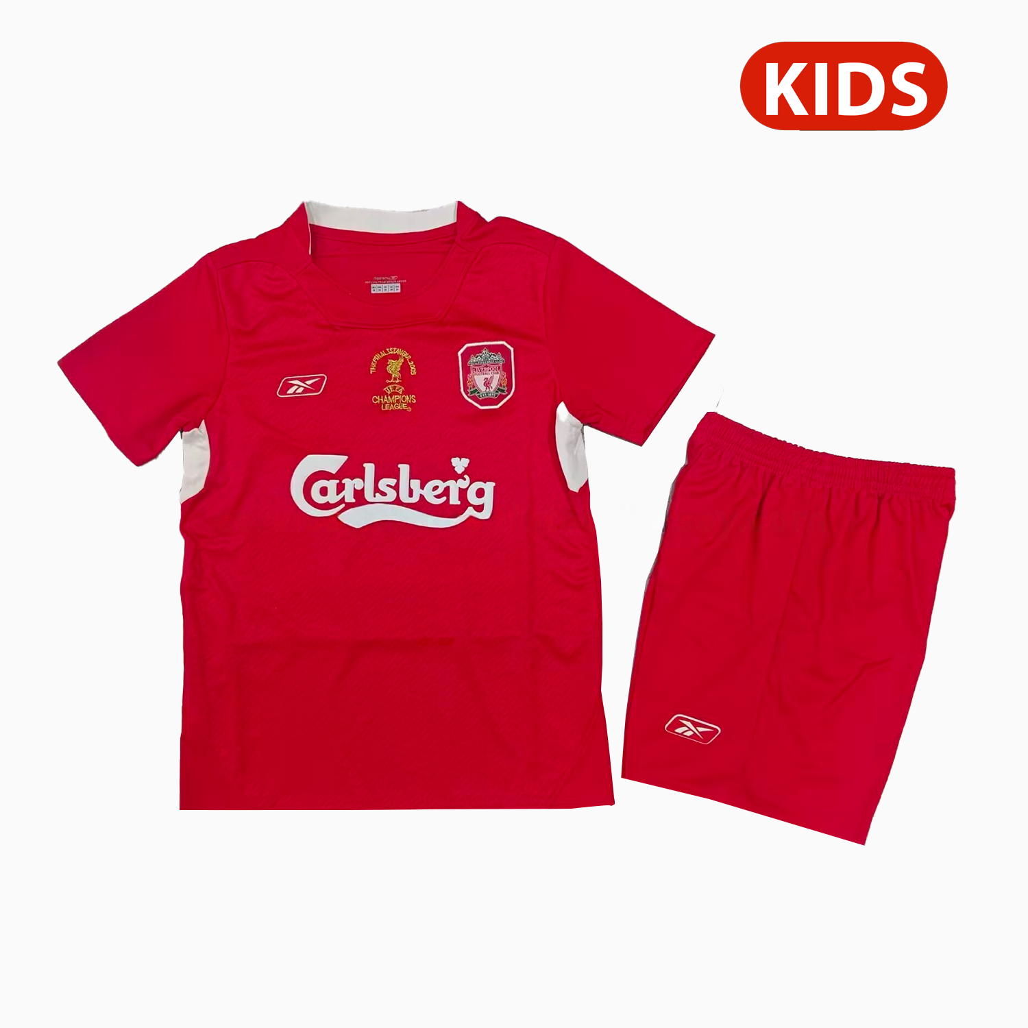 Retro Liver.pool 2004-05 Home Kids Kit - JerseysGala