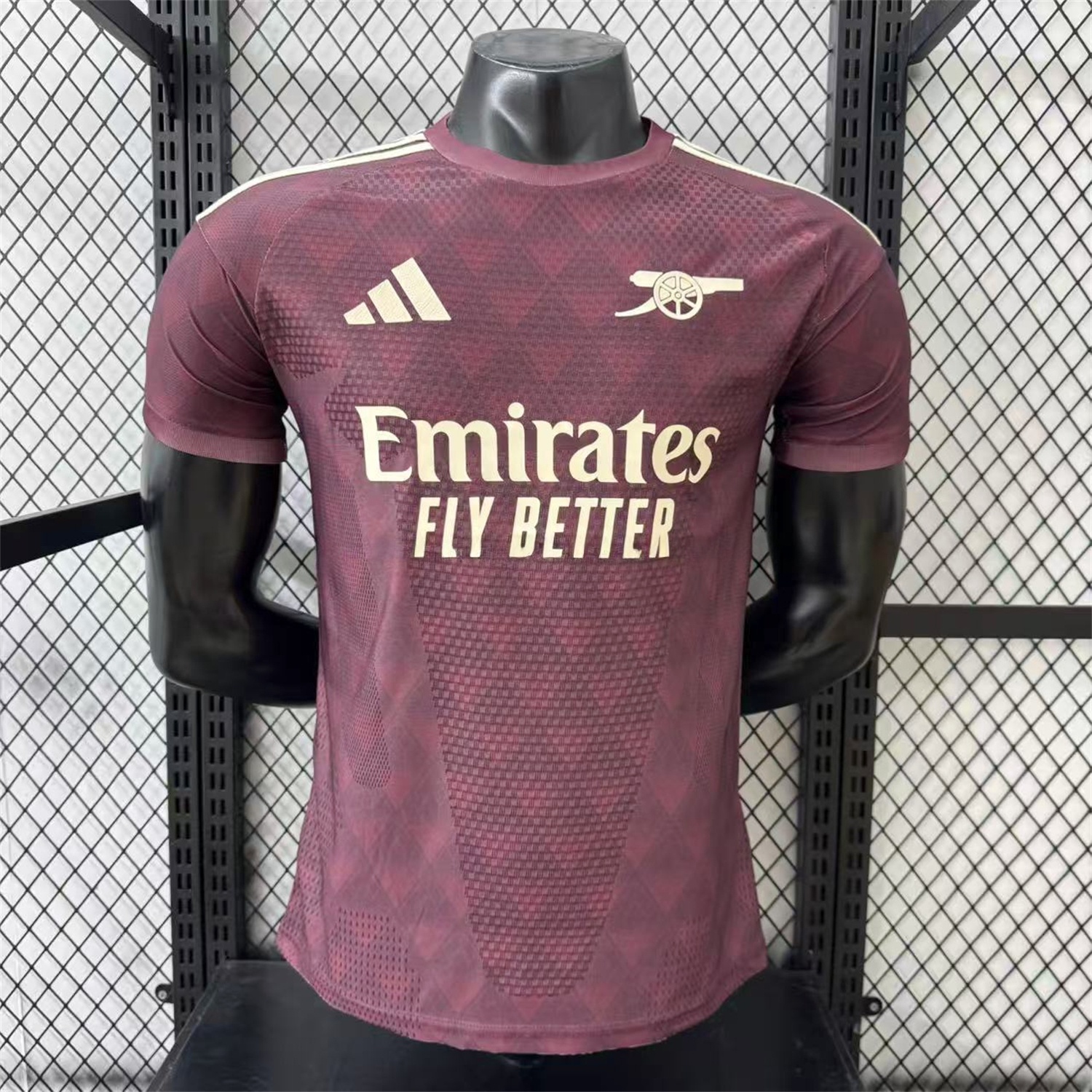 Arsenal 26-27 Yellow Sponsors Wine Red Special Jersey - Player Version - JerseysGala