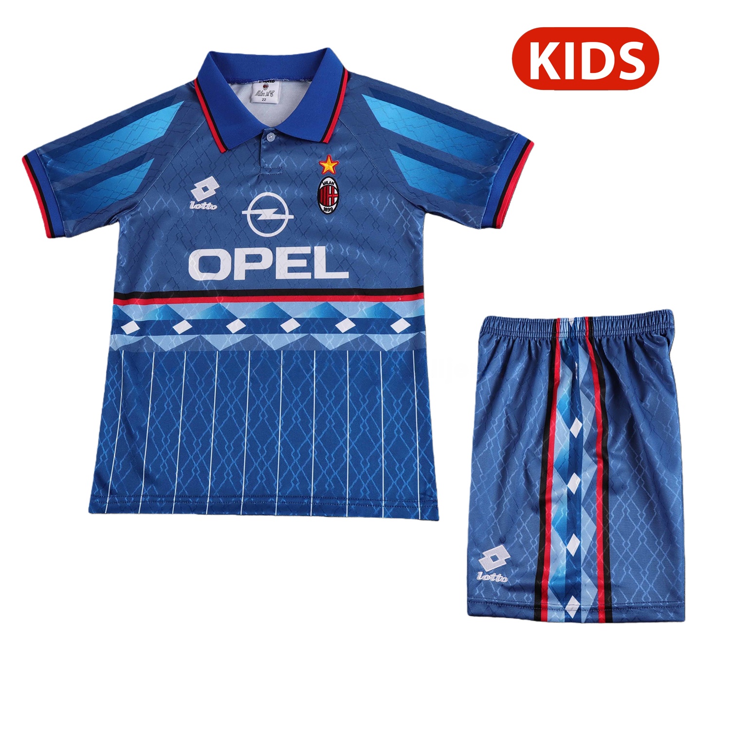 Retro AC Milan 1995-96 Away Kids Kit - JerseysGala