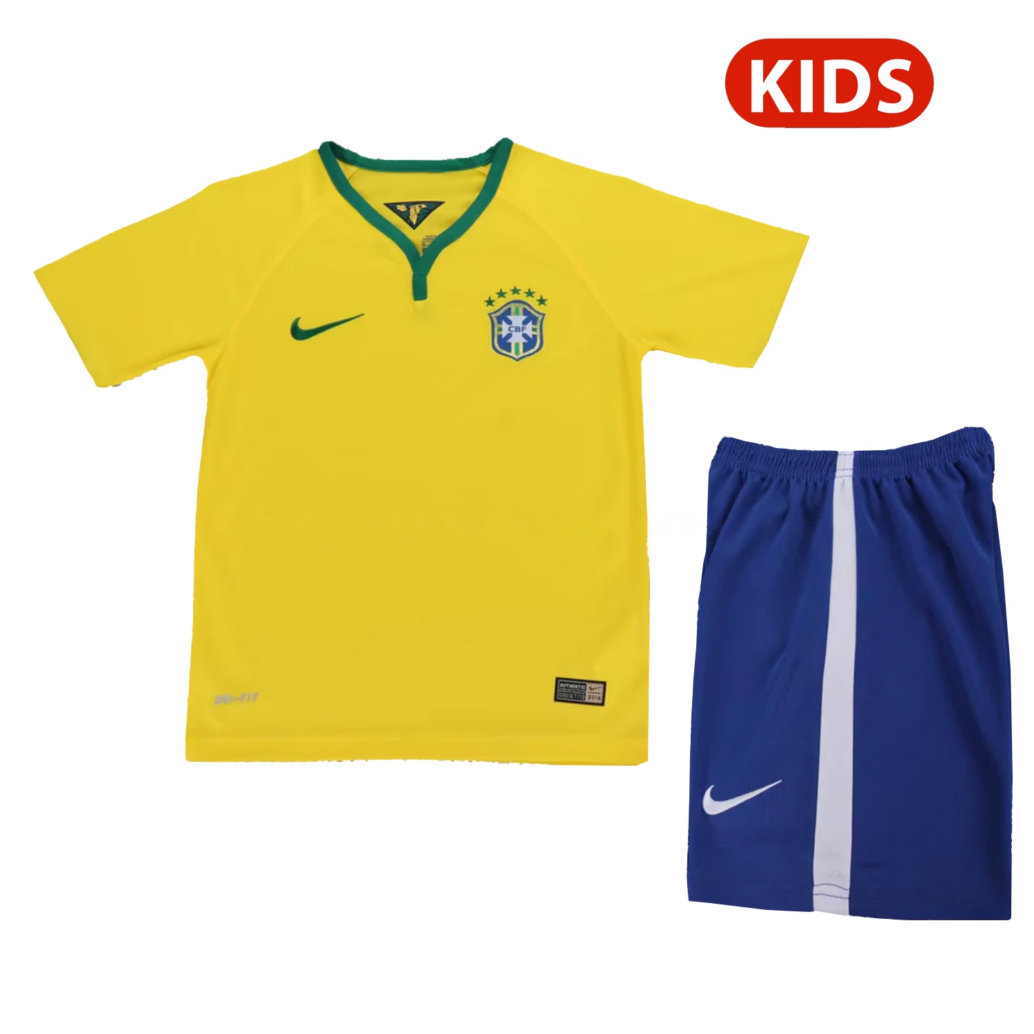 Retro Brazil 2014 Home Kids Kit - JerseysGala