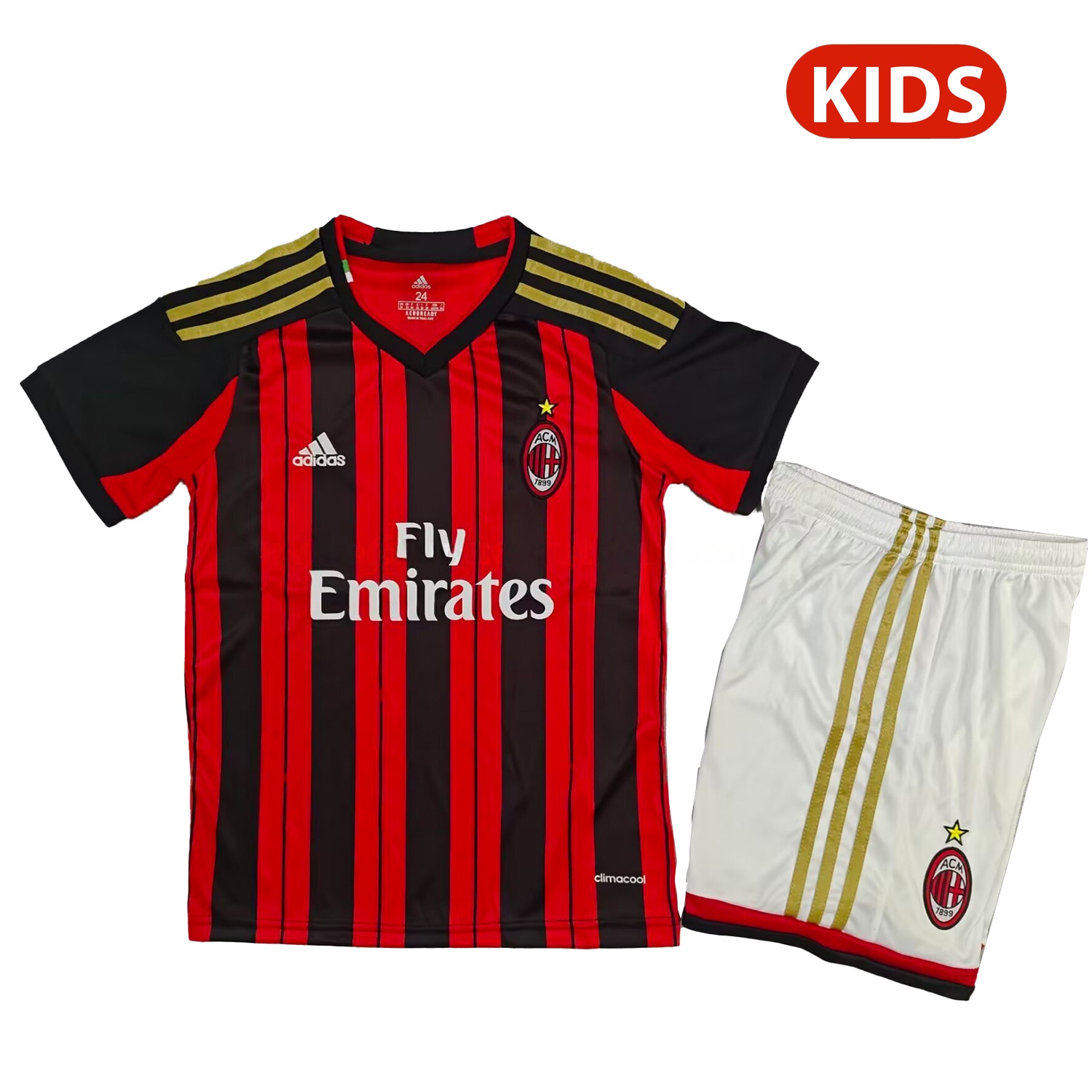 Retro AC Milan 2013-14 Home Kids Kit - JerseysGala