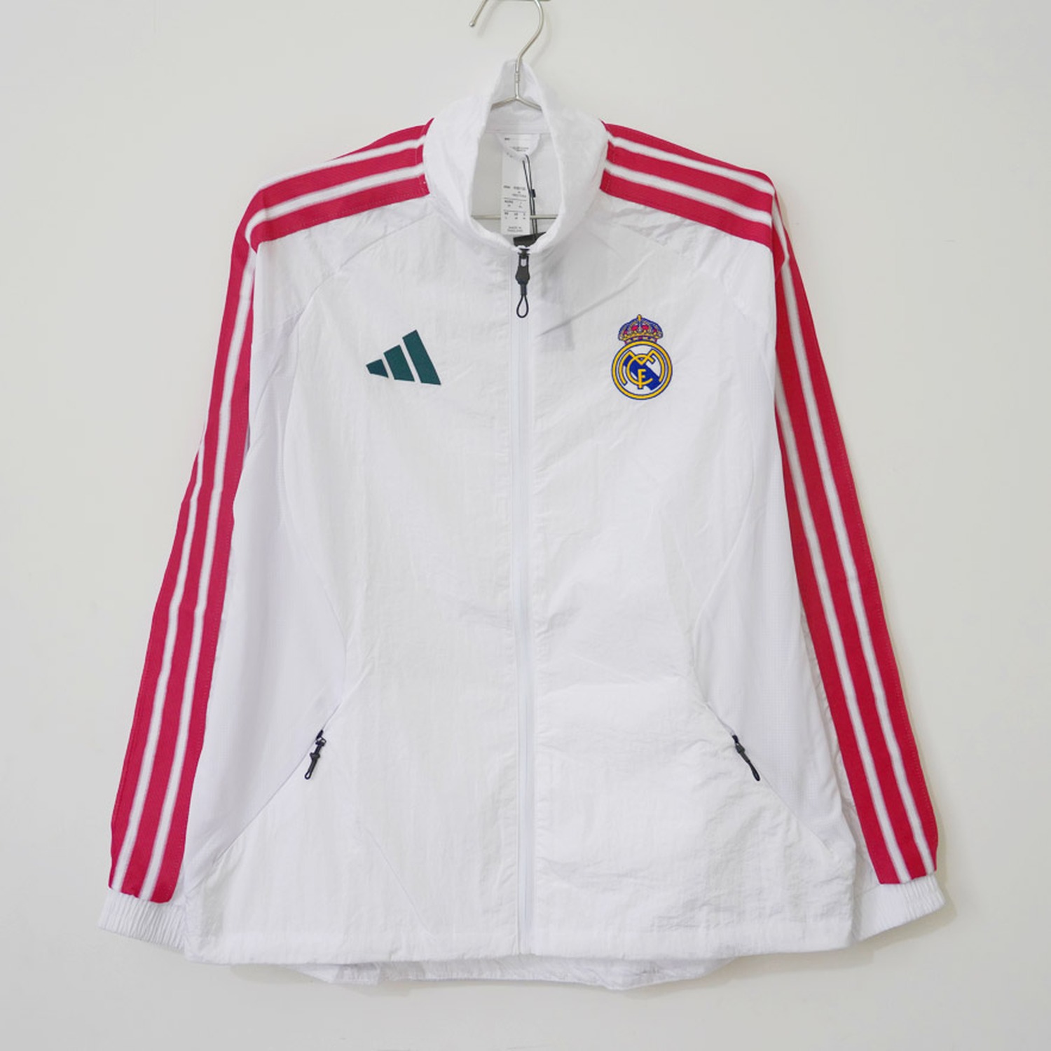 Real Madrid 26-27 Home Windbreaker Jacket - White - JerseysGala