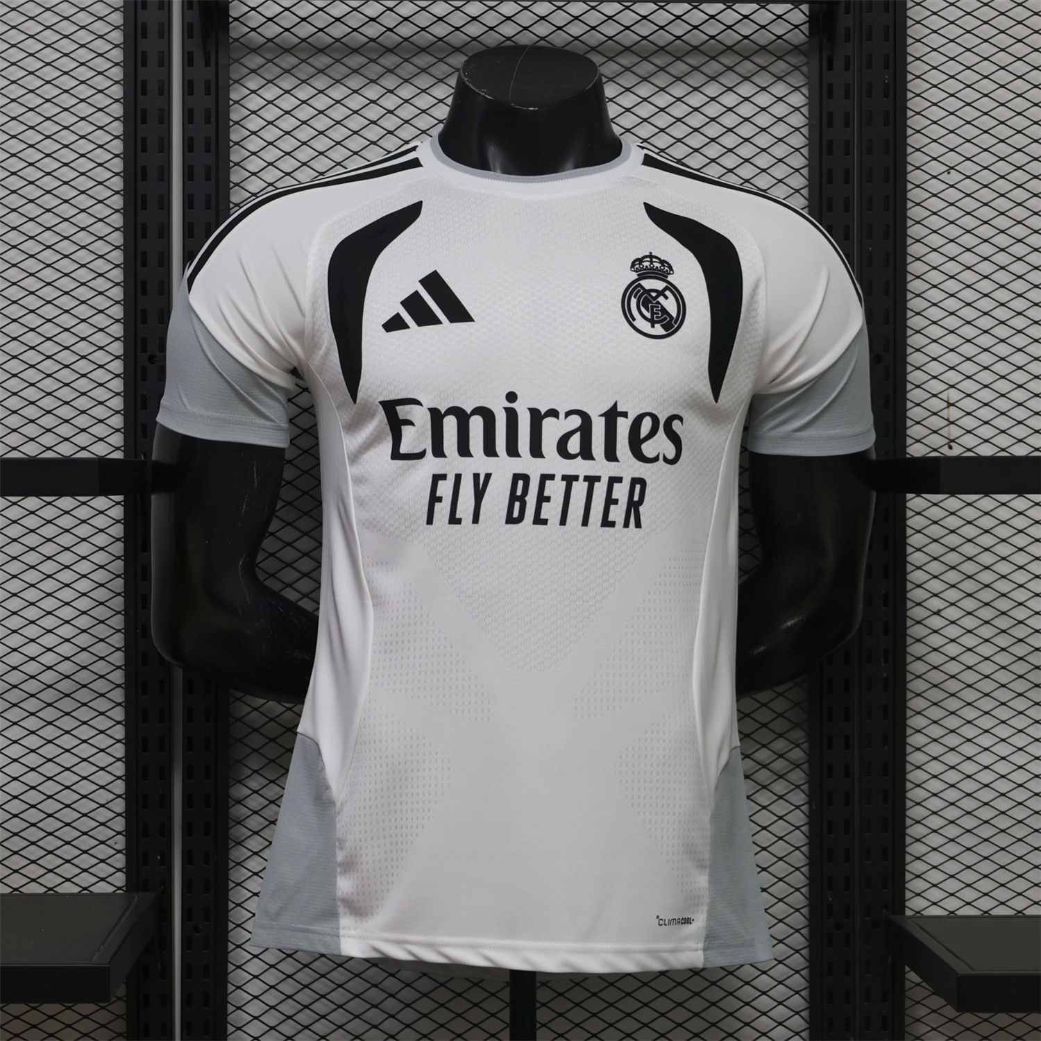 Real Madrid 26-27 White Black Training Jersey - Player Version - JerseysGala