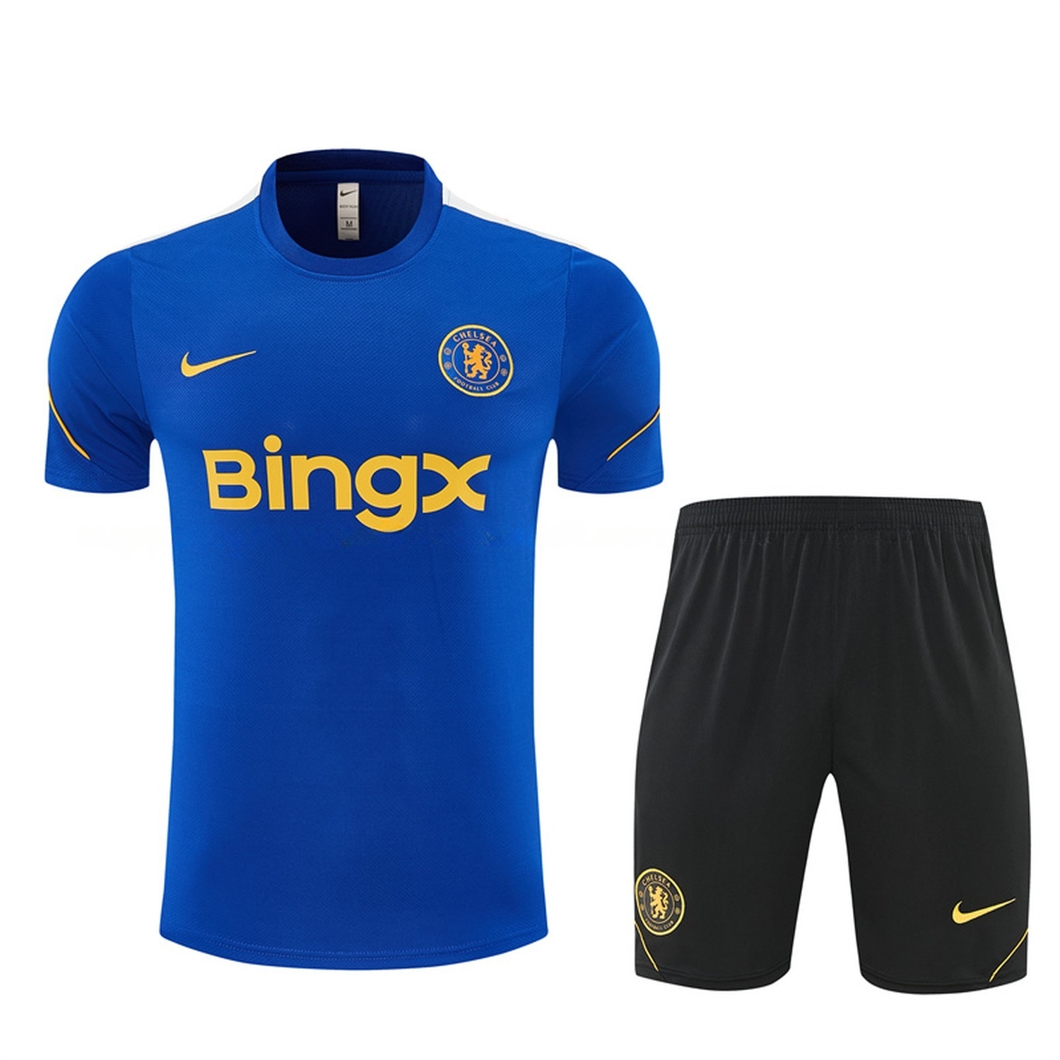 C.H.E.L.S.E.A 26-27 Short-Sleeve Training Set - Royal Blue Top & Black Shorts - JerseysGala