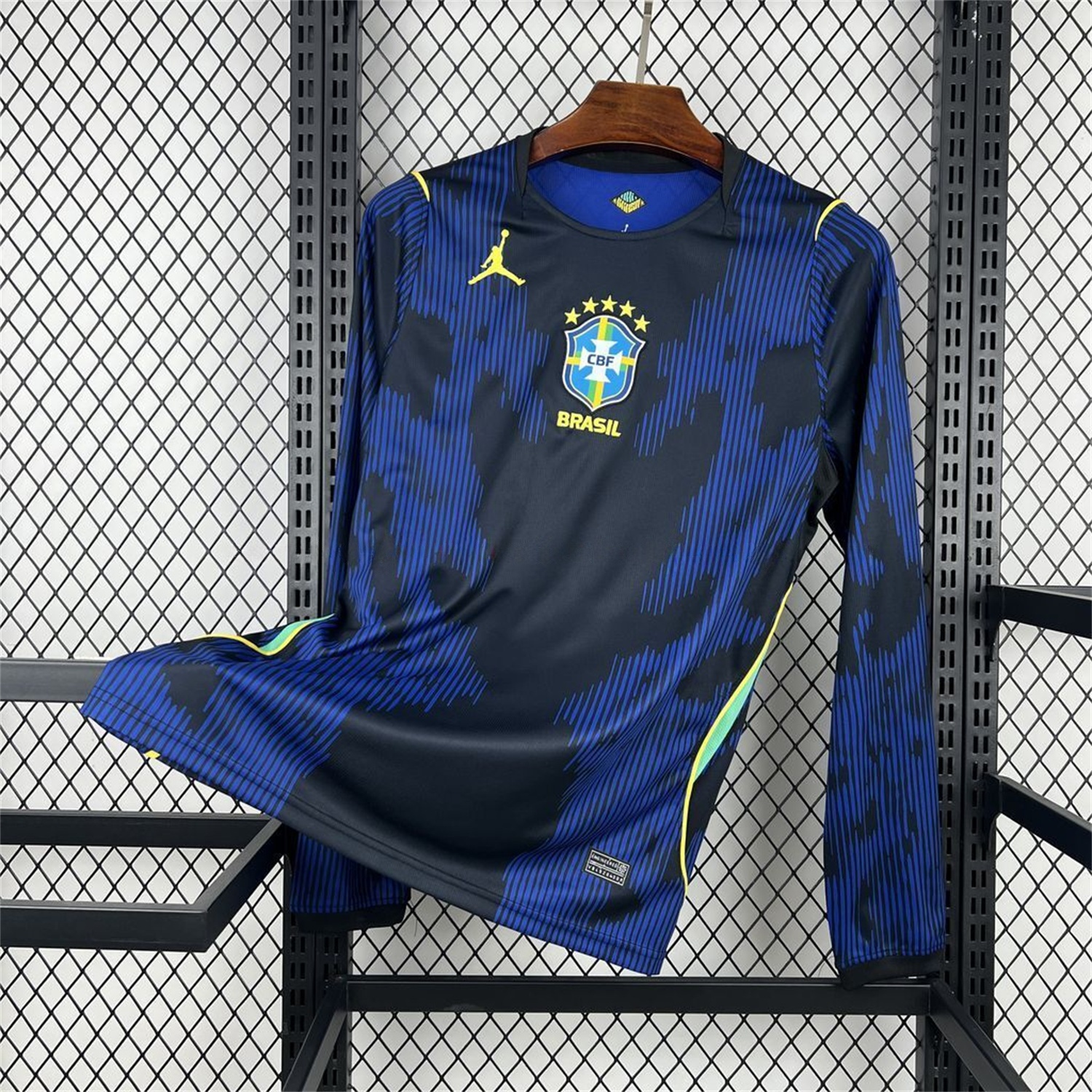Brazil 2026 Away Blue Long Sleeves Jersey - Fans Version - JerseysGala