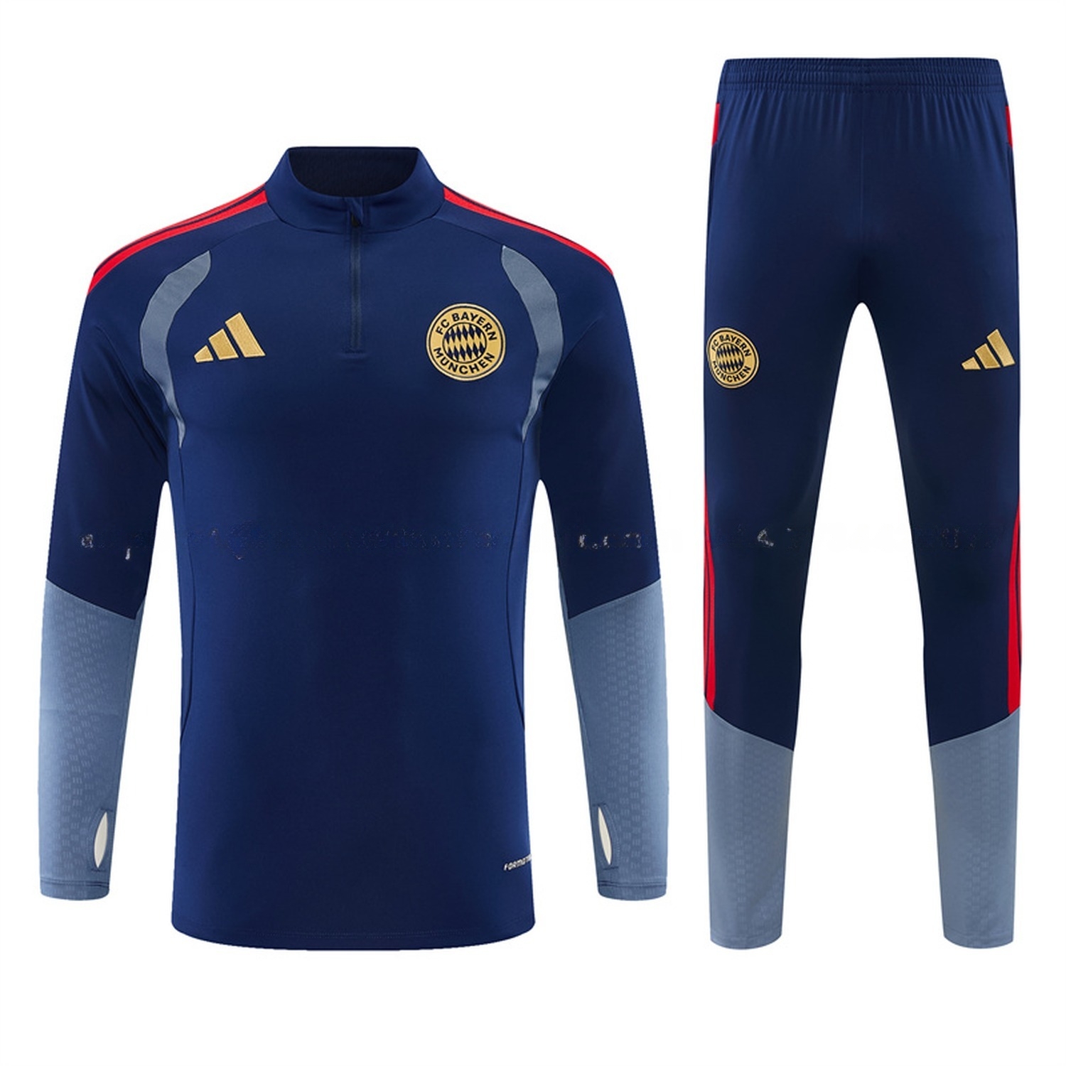 Bayern Munich 26-27 Long Sleeve Training Set - Deep Blue Top & Deep Blue Pants - JerseysGala