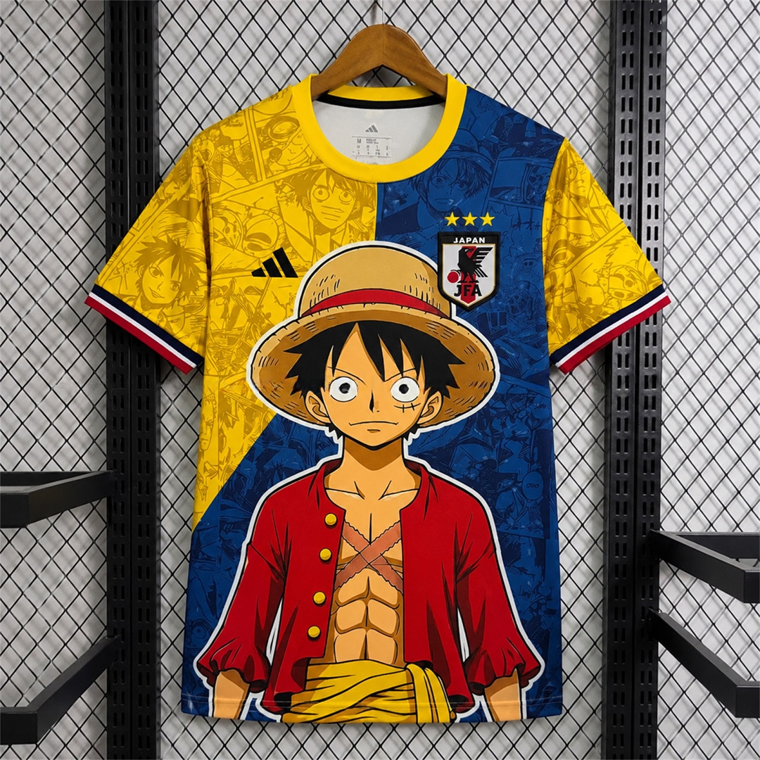Japan 2026 Red Shirt Luffy Yellow Blue Special Jersey - Fans Version - JerseysGala