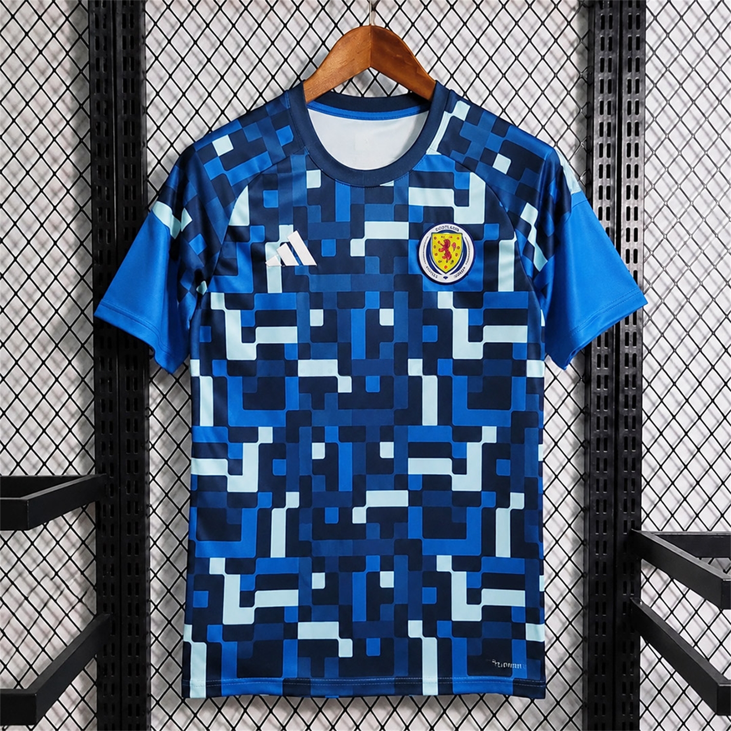 S-c-o.t l.a-n.d 2026 Blue-tone Pixel Grid Pre-Match Jersey - Fans Version - JerseysGala