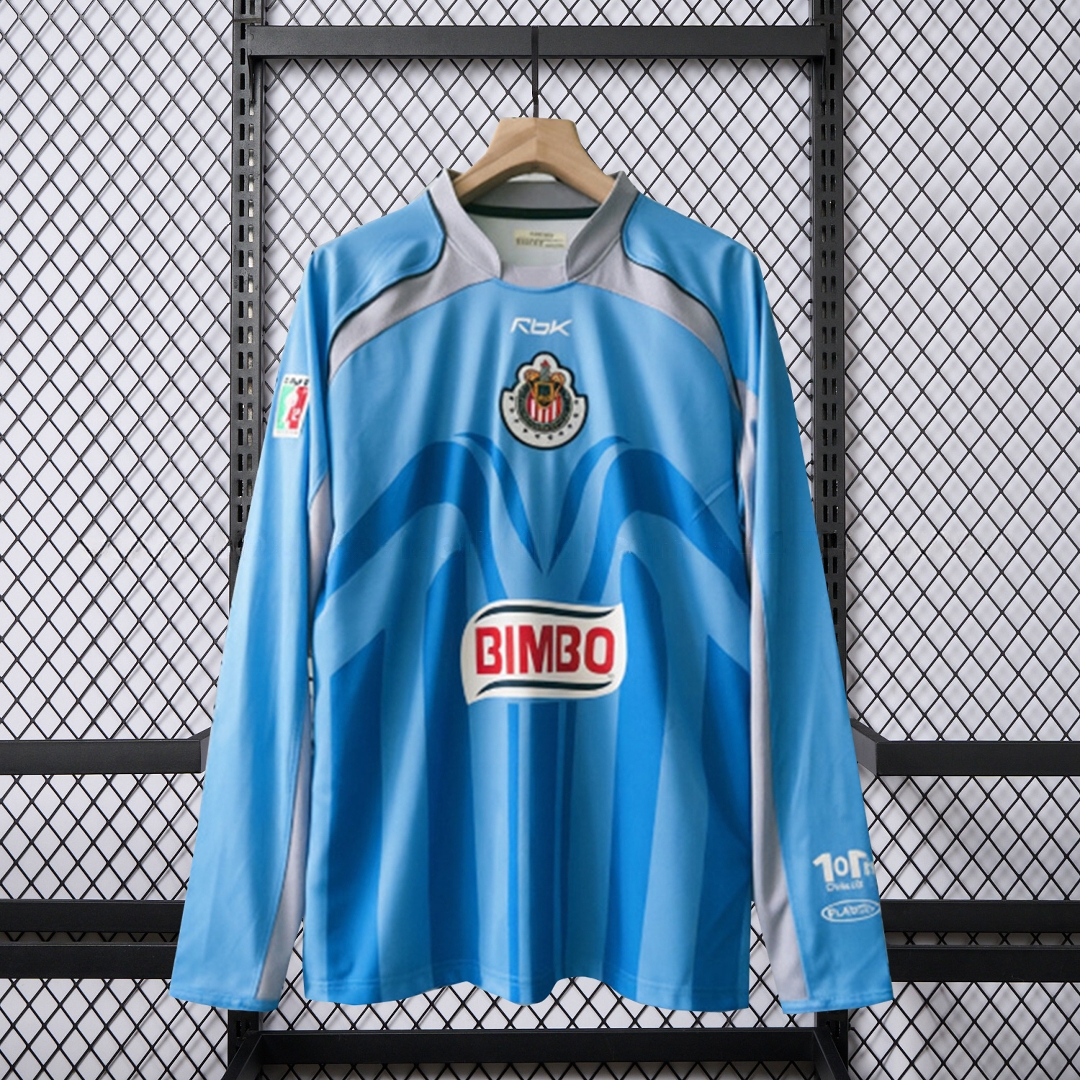 Retro Chivas de Guadalajara 2006-07 Blue Goalkeeper Long Sleeves Jersey - JerseysGala