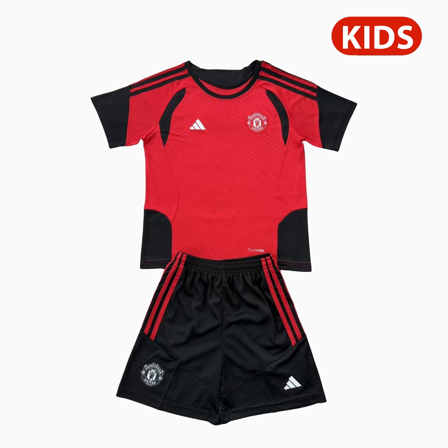 Manchester United 26-27 Red Kids Short-Sleeve Training Set - JerseysGala