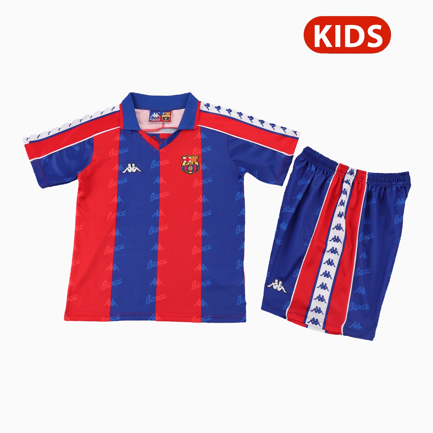 Retro Barcelona 1992-95 Home Kids Kit - JerseysGala