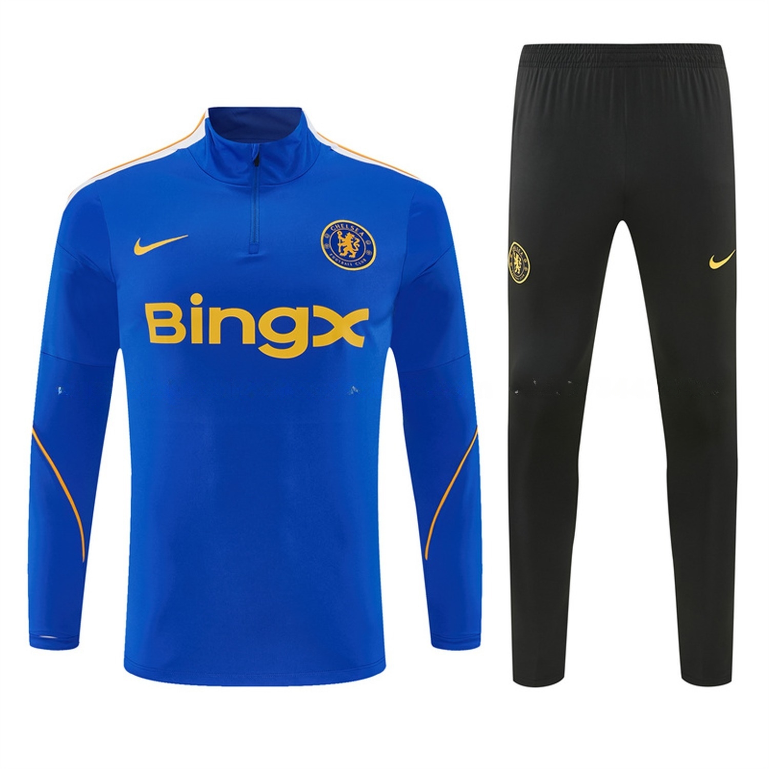 C.H.E.L.S.E.A 26-27 Long Sleeve Training Set - Royal Blue Top & Black Pants - JerseysGala