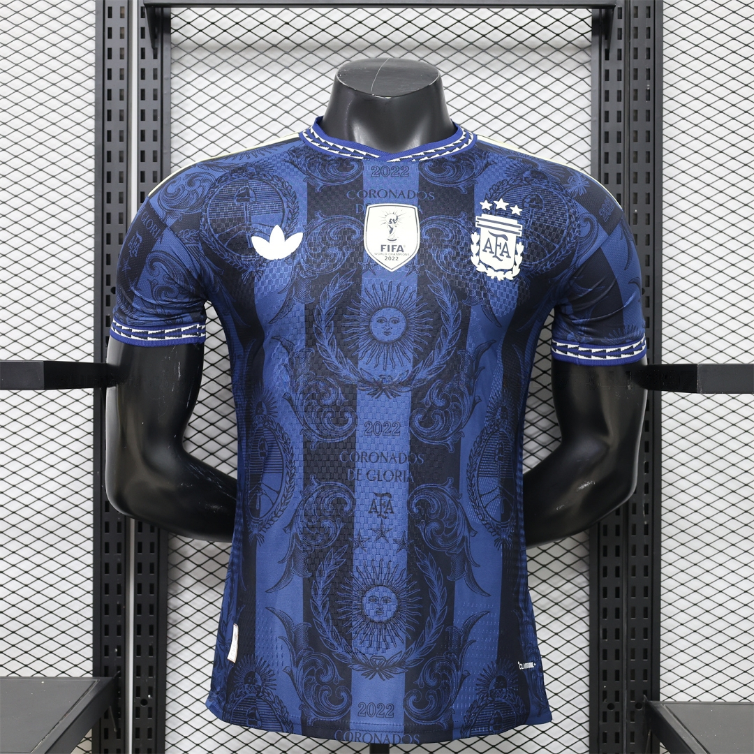Argentina 2026 Dark Blue And Black Pattern Sun Special Edition Jersey - Player Version - JerseysGala