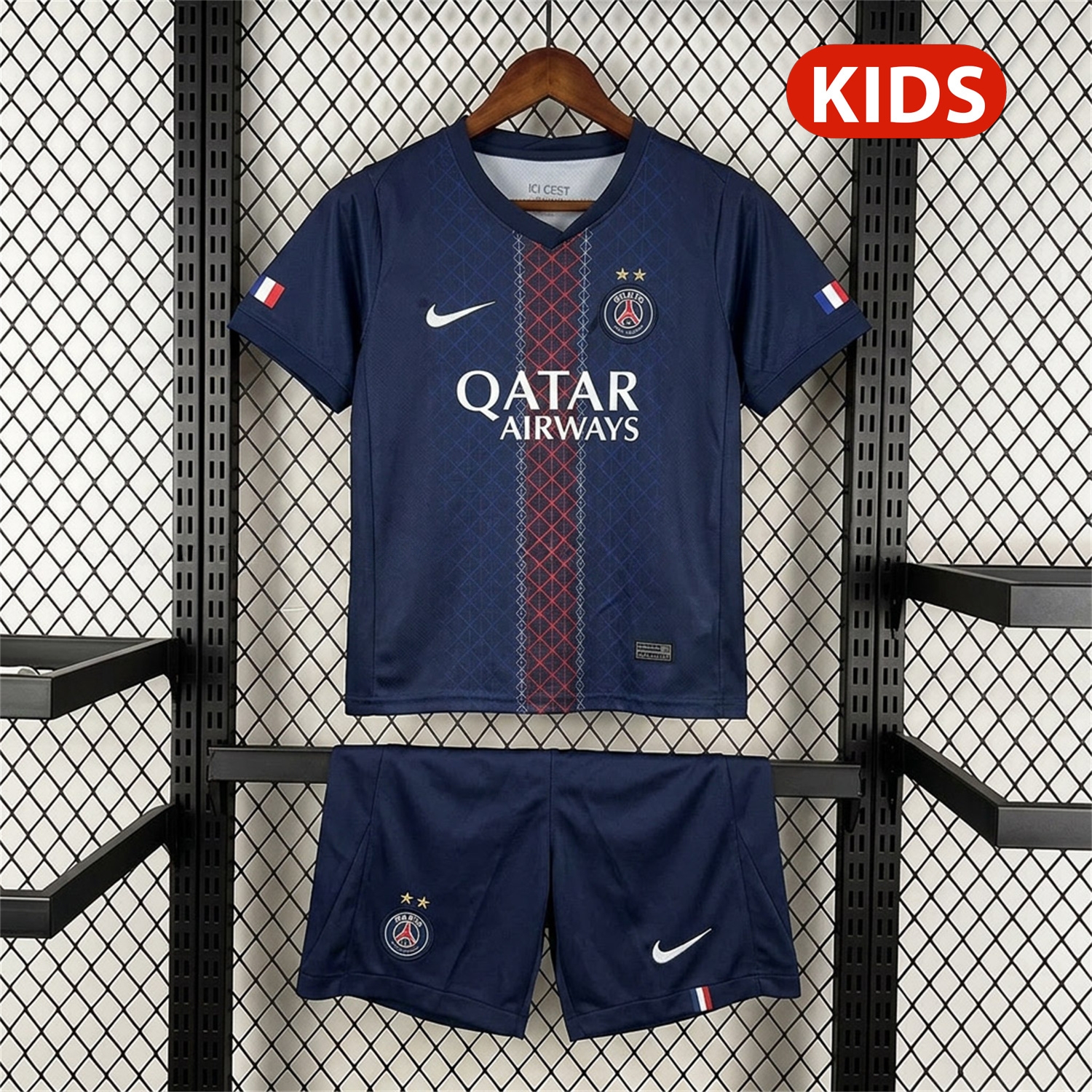 Paris Saint-Germain PSG 25-26 Home Two Stars Kids Kit - JerseysGala