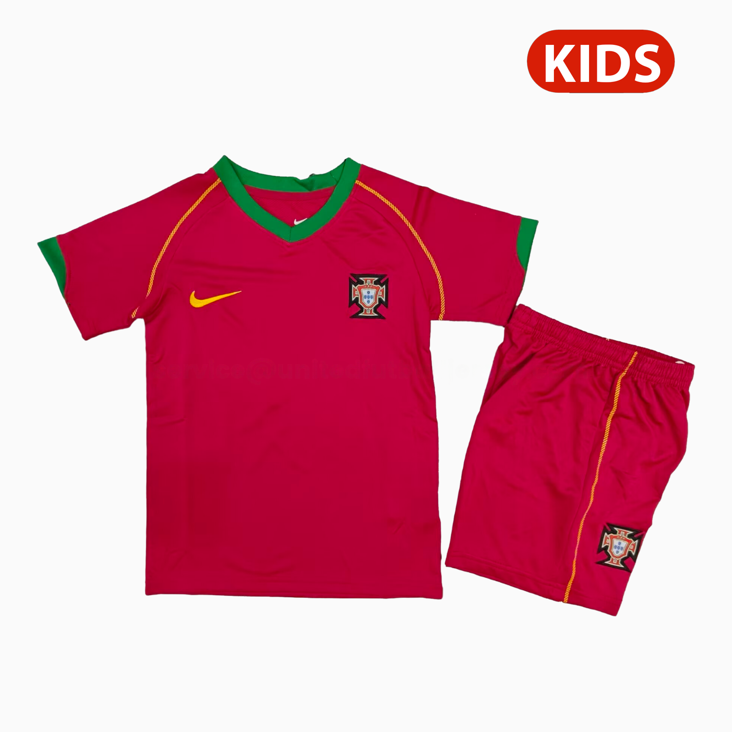 Retro Portugal 2006 Home Kids Kit - JerseysGala