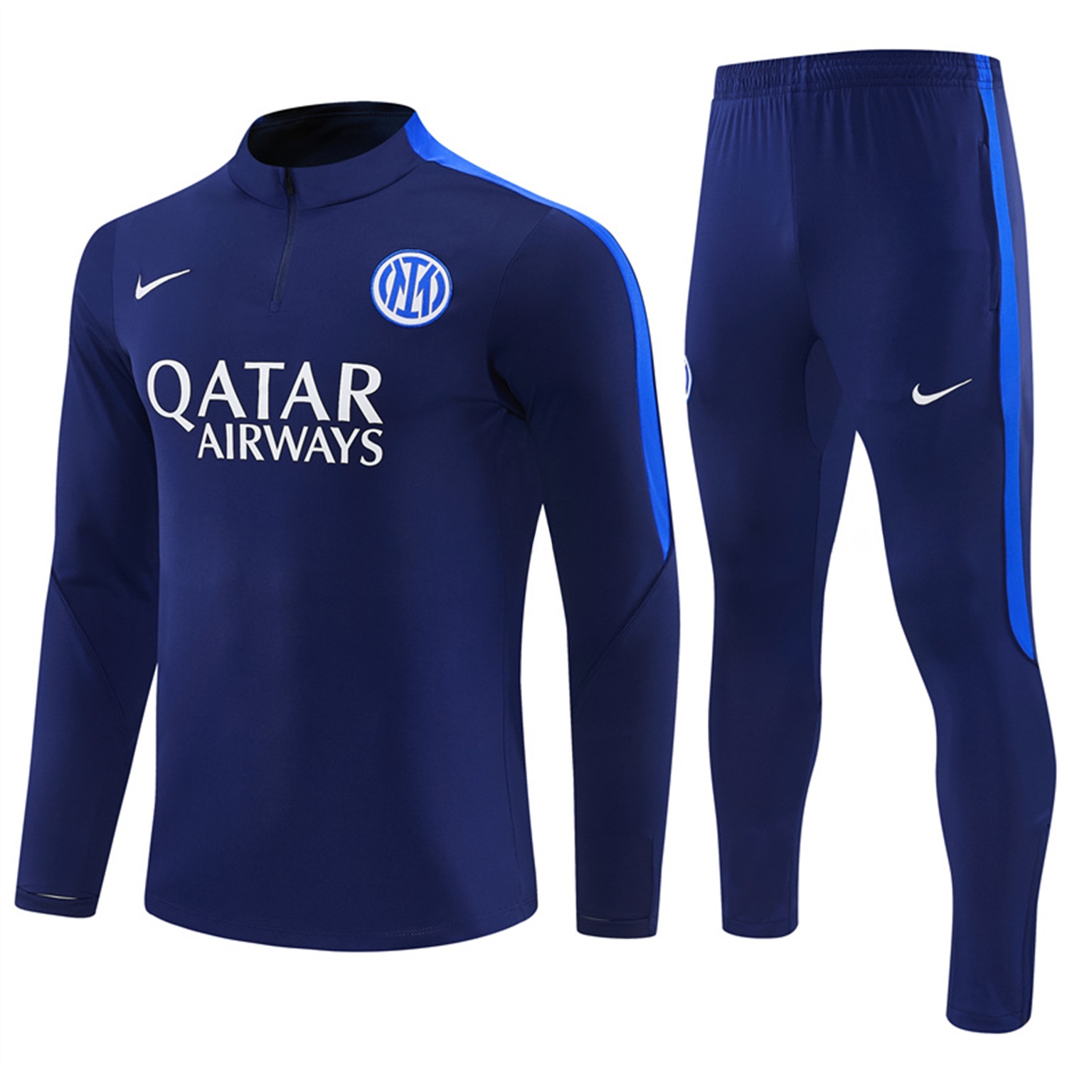 Inter Milan 26-27 Long Sleeve Training Set - Royal Blue Top & Royal Blue Pants - JerseysGala