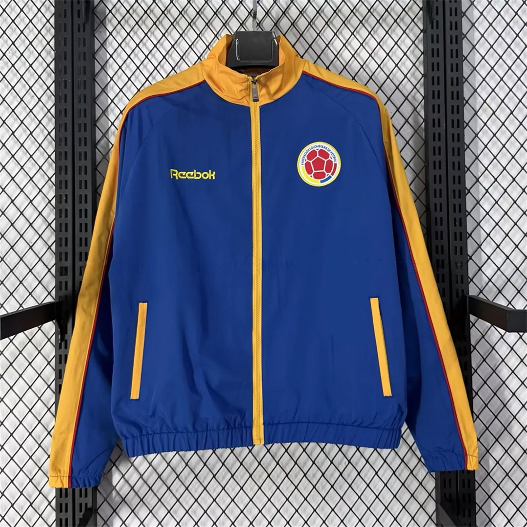 Colombia 2026 Windbreaker Jacket - Blue With Yellow - JerseysGala