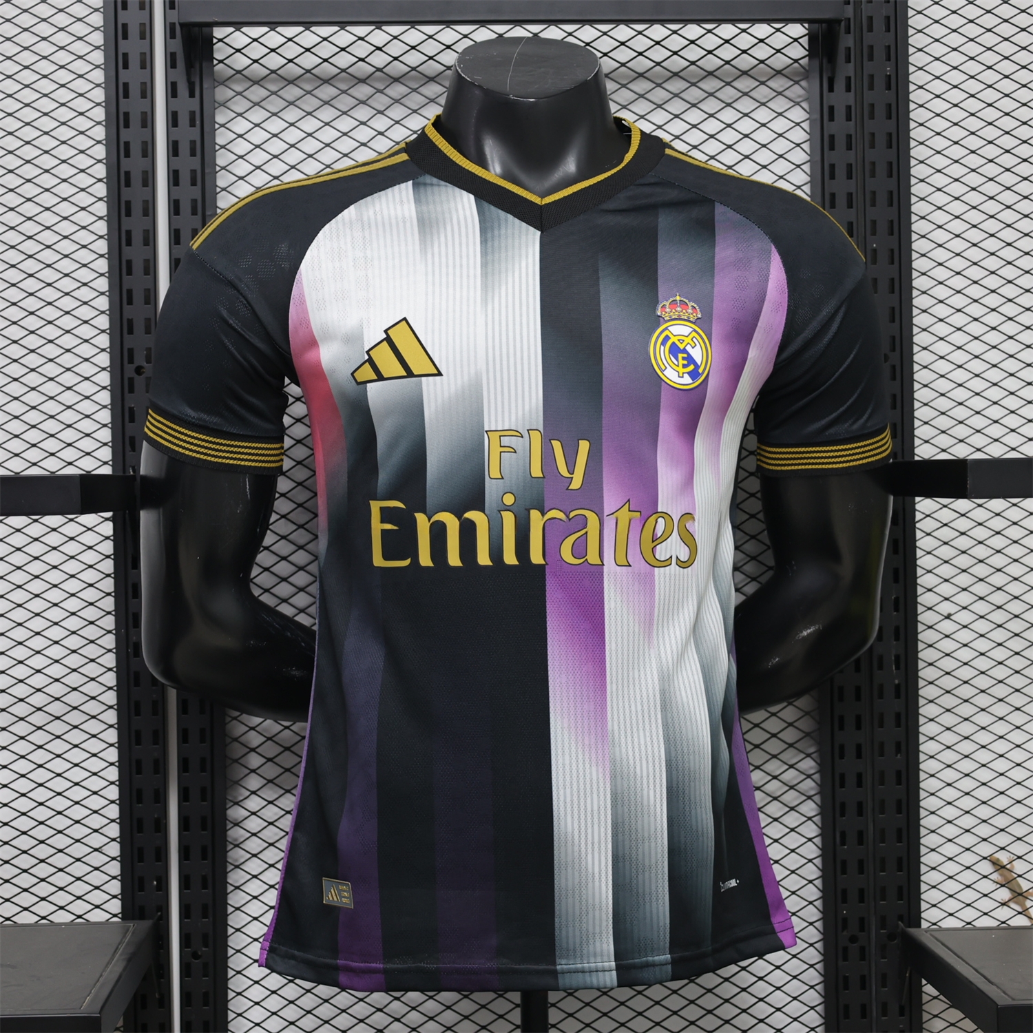 Real Madrid 26-27 Black White Gradient Purple Special Jersey - Player Version - JerseysGala