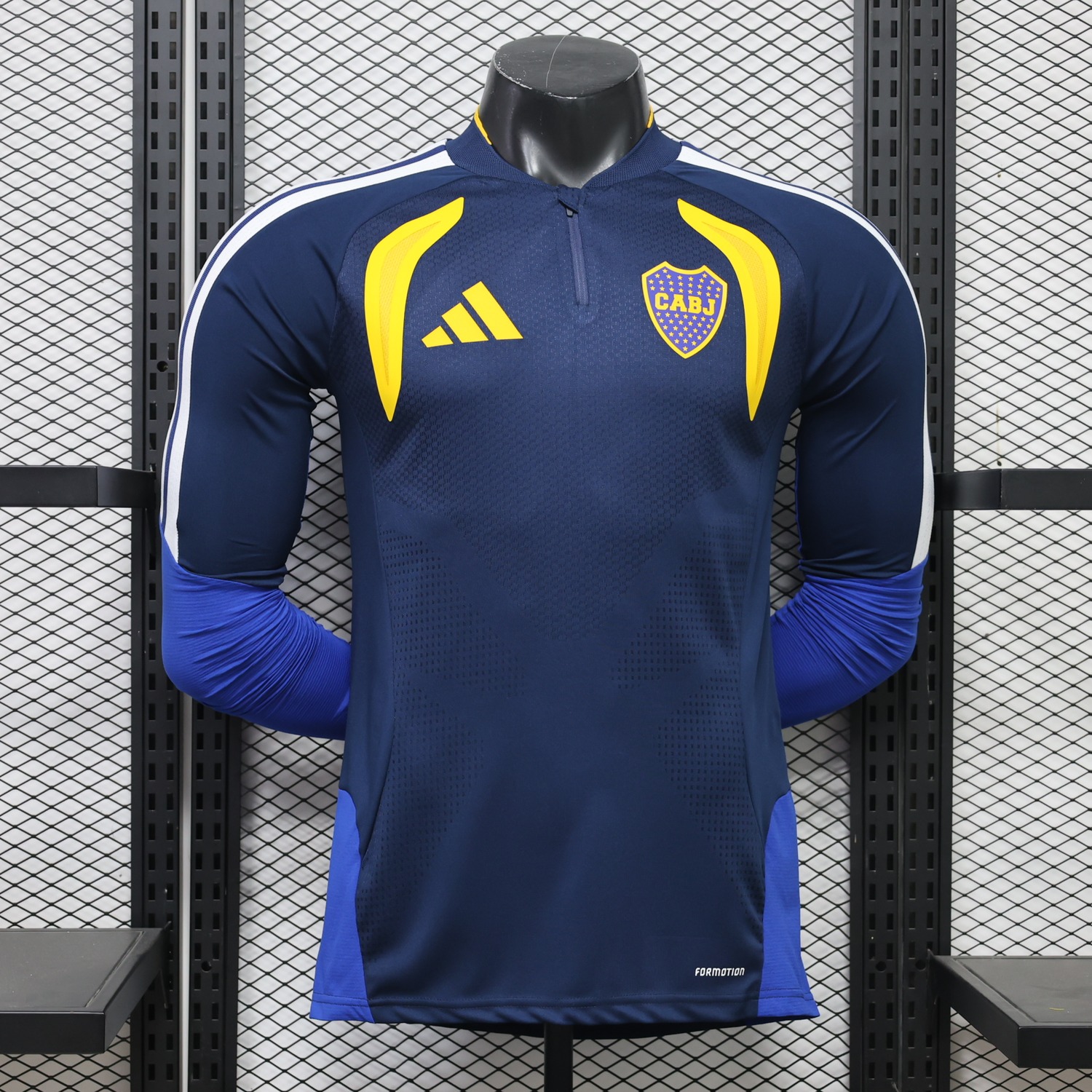 Boca Juniors 26-27 Navy Blue Long Sleeves Training Jersey - Player Version - JerseysGala