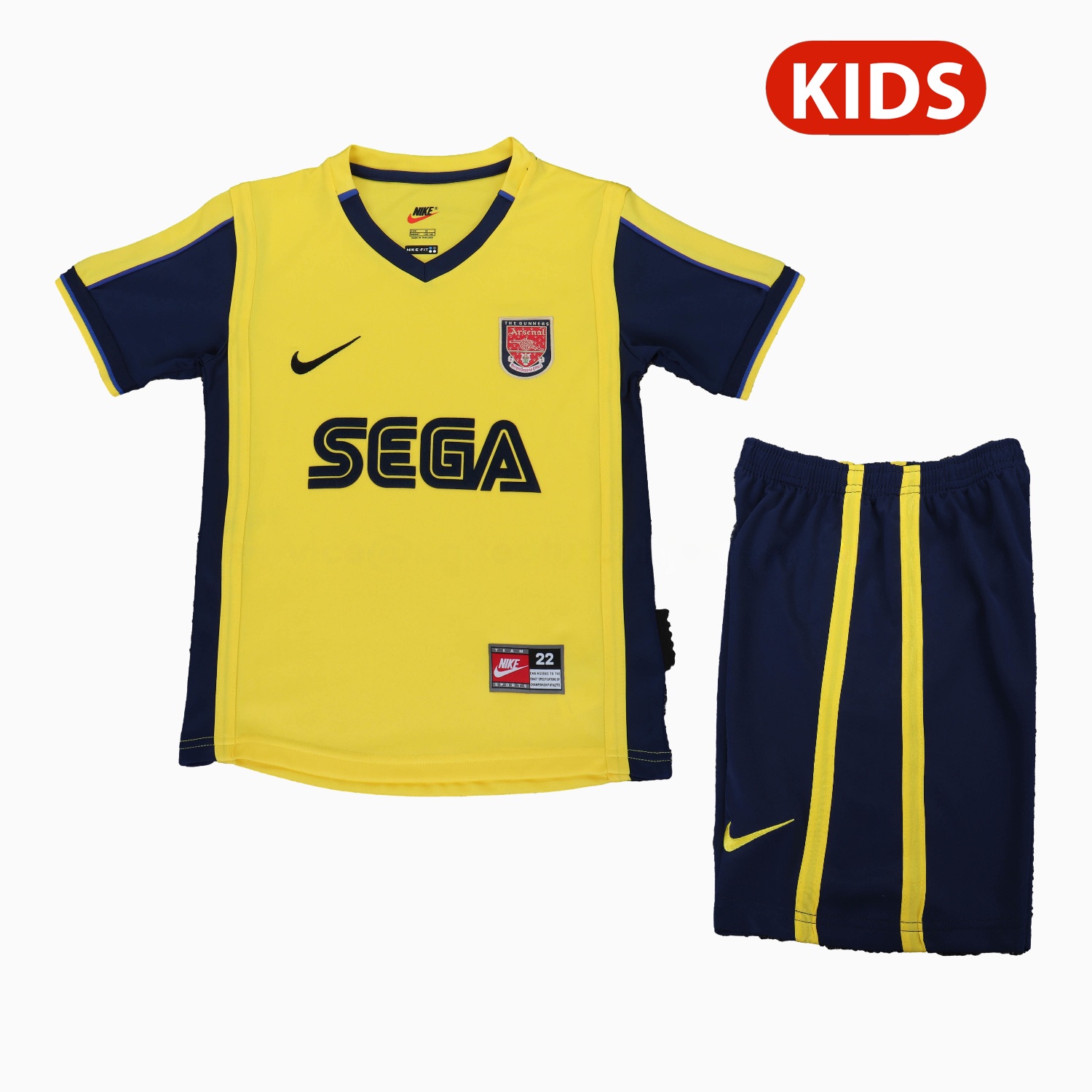 Retro Arsenal 2000-01 Away Kids Kit - JerseysGala