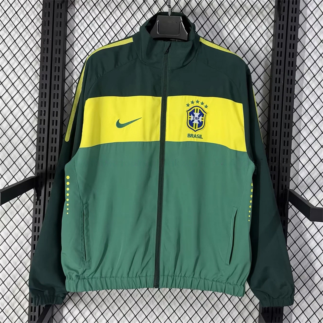 Brazil 2026 Windbreaker Jacket - Green And Yellow - JerseysGala