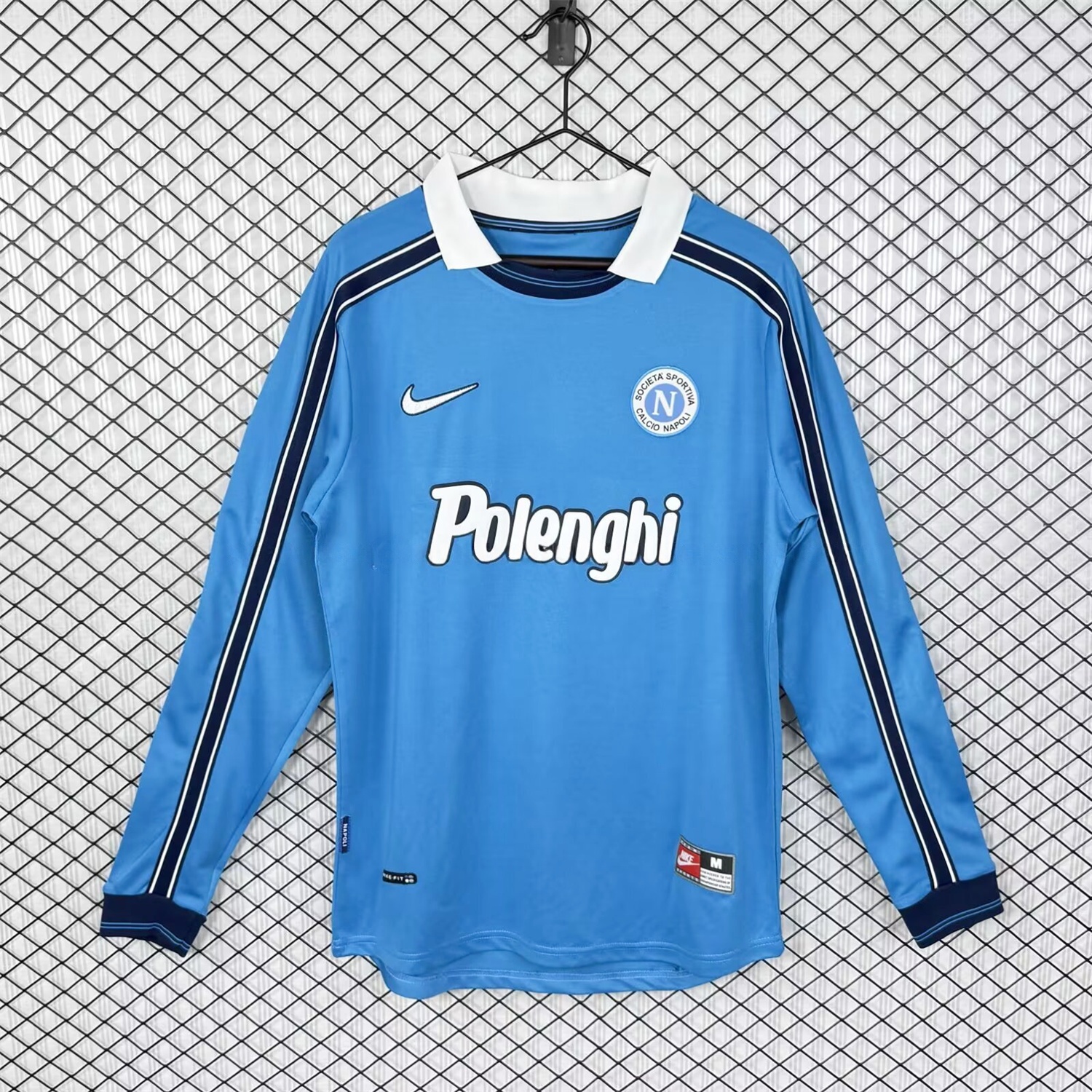 Retro Napoli 1998-99 Home Long Sleeves Blue Jersey - JerseysGala
